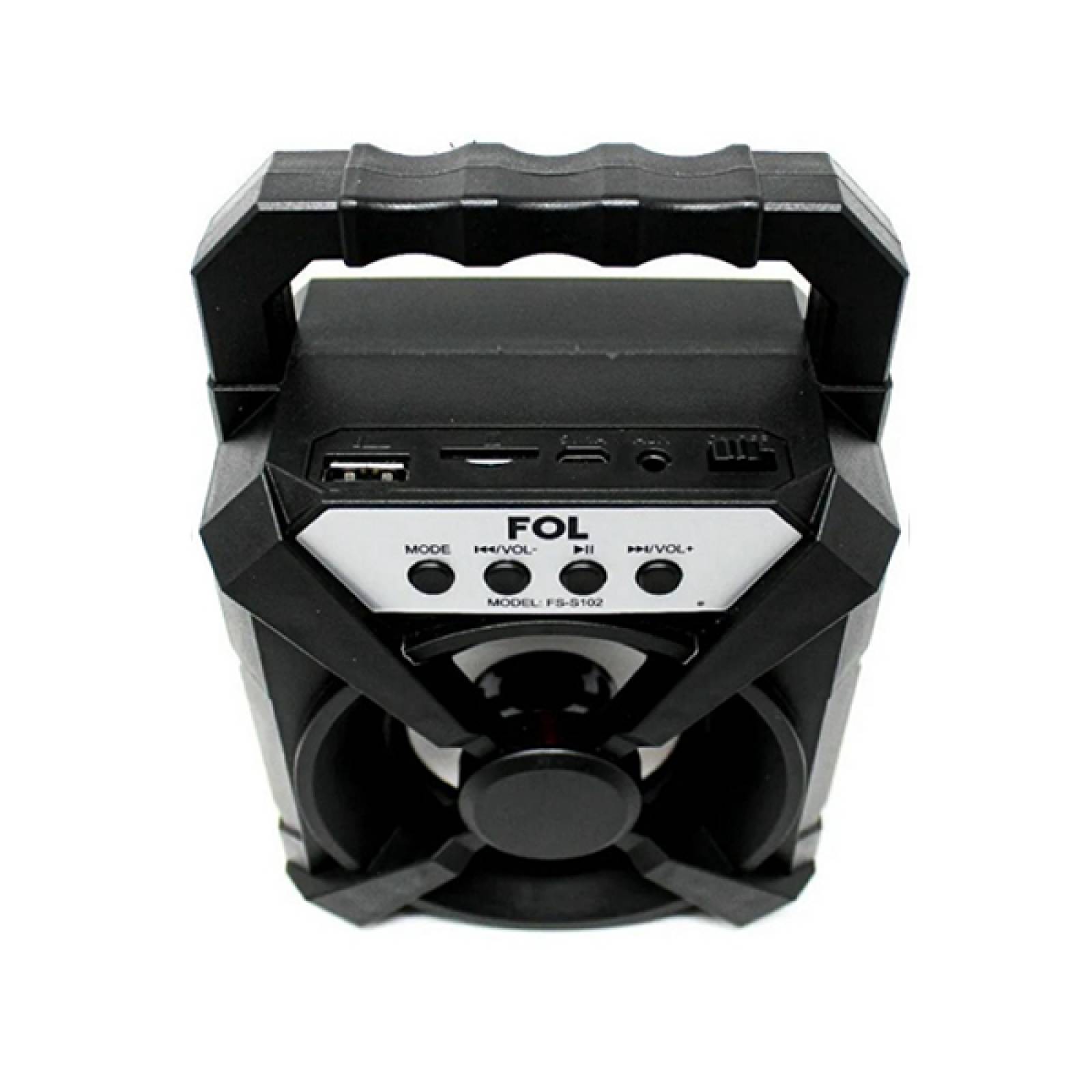 Bocina Bluetooth Portatil Fol 3 Pulgadas FM Usb Luz Led
