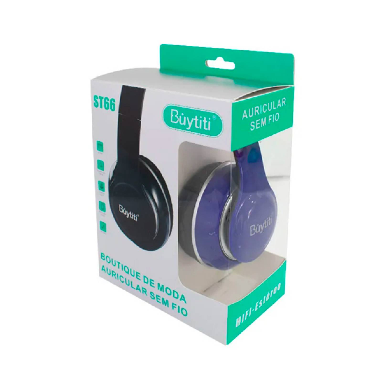 Audífonos Buytiti Diadema Bluetooth FM, SD, Aux. 3.5mm
