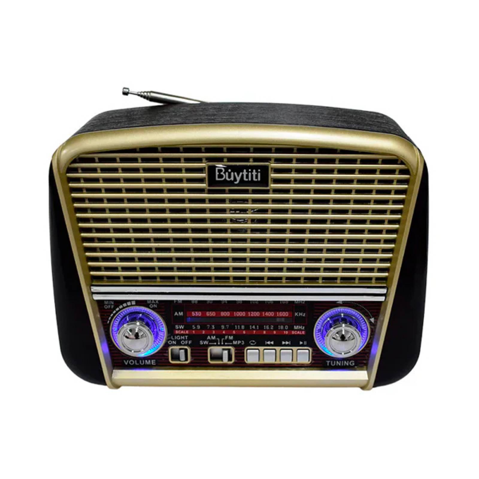 Radio Vintage Bluetooth AM / FM USB Auxiliar 3.5 SD Portátil