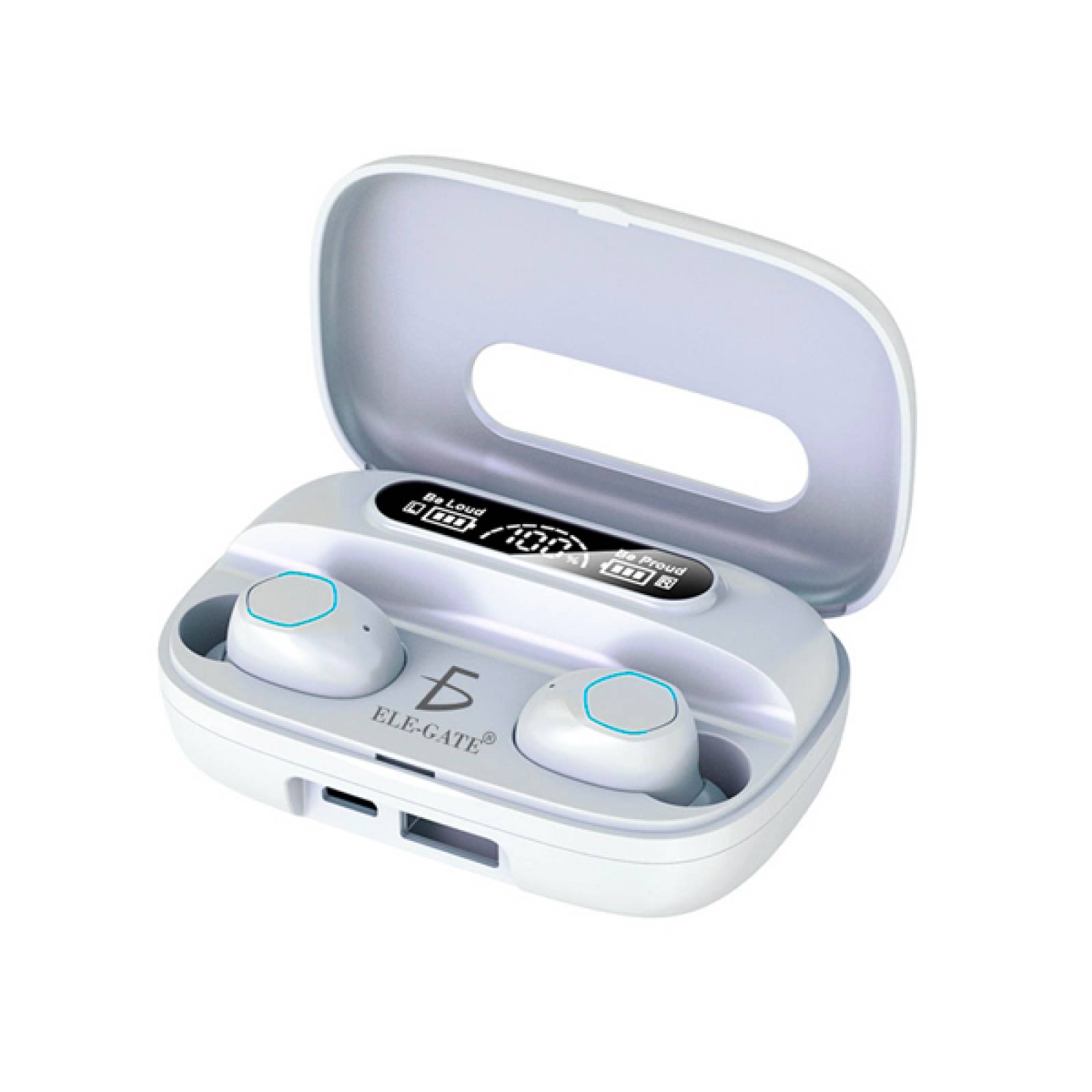 Auriculares Elegate Inalámbricos M9 Tws Con Bluetooth Contra Agua Chip 5.2