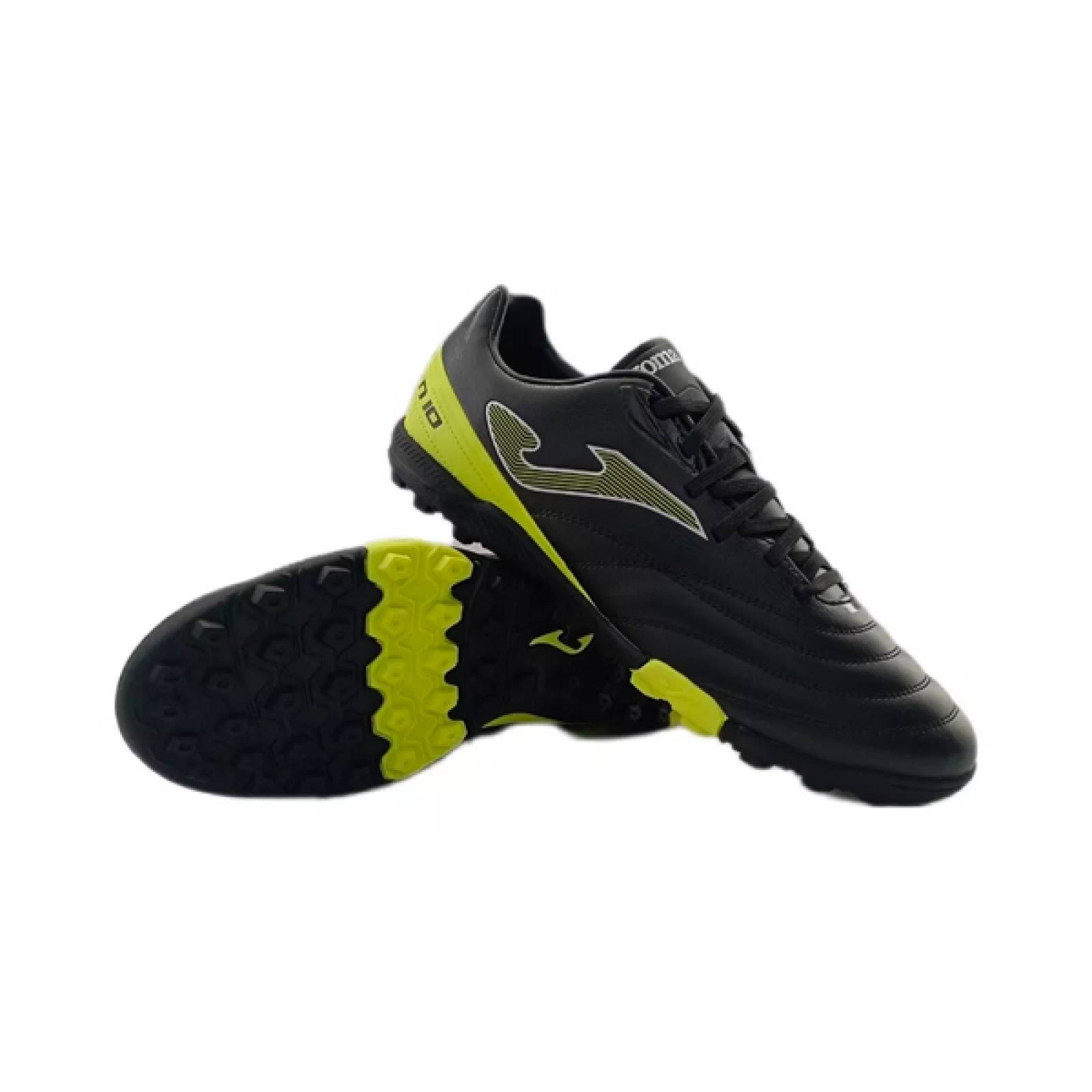 Tenis Futbol Rapido Joma N-10 2331 TURF Negro/Fluor
