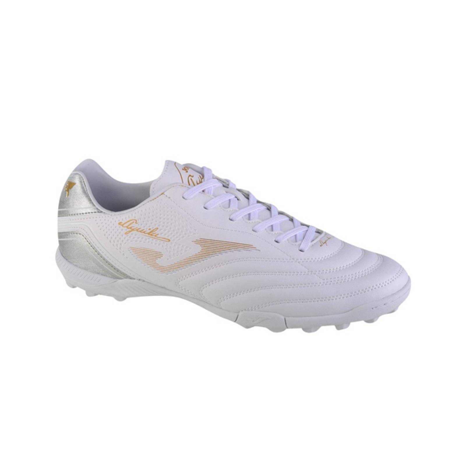 Tenis Futbol Rapido Joma Aguila 2202 Moqueta Turf Blanco/Plata