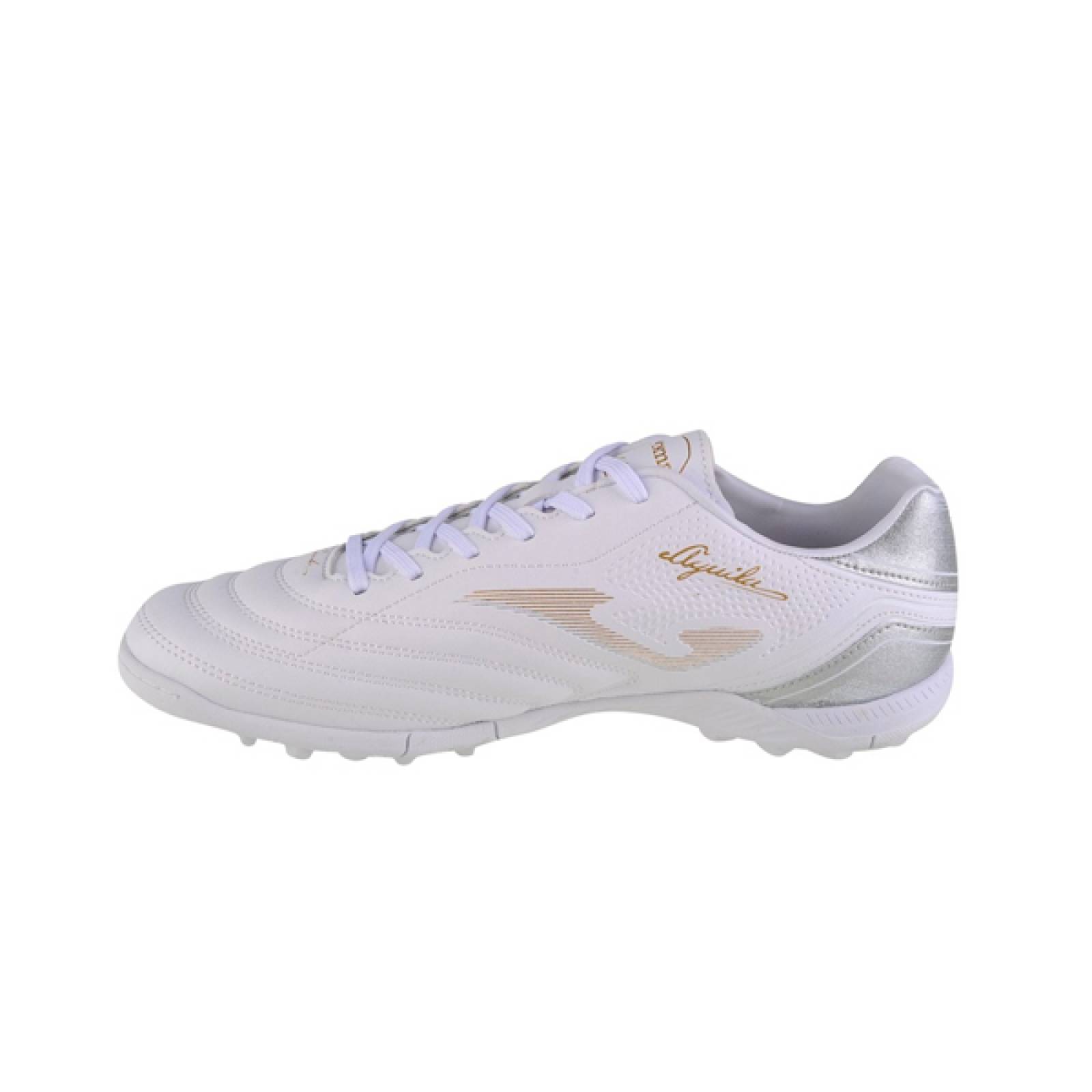 Tenis Futbol Rapido Joma Aguila 2202 Moqueta Turf Blanco/Plata