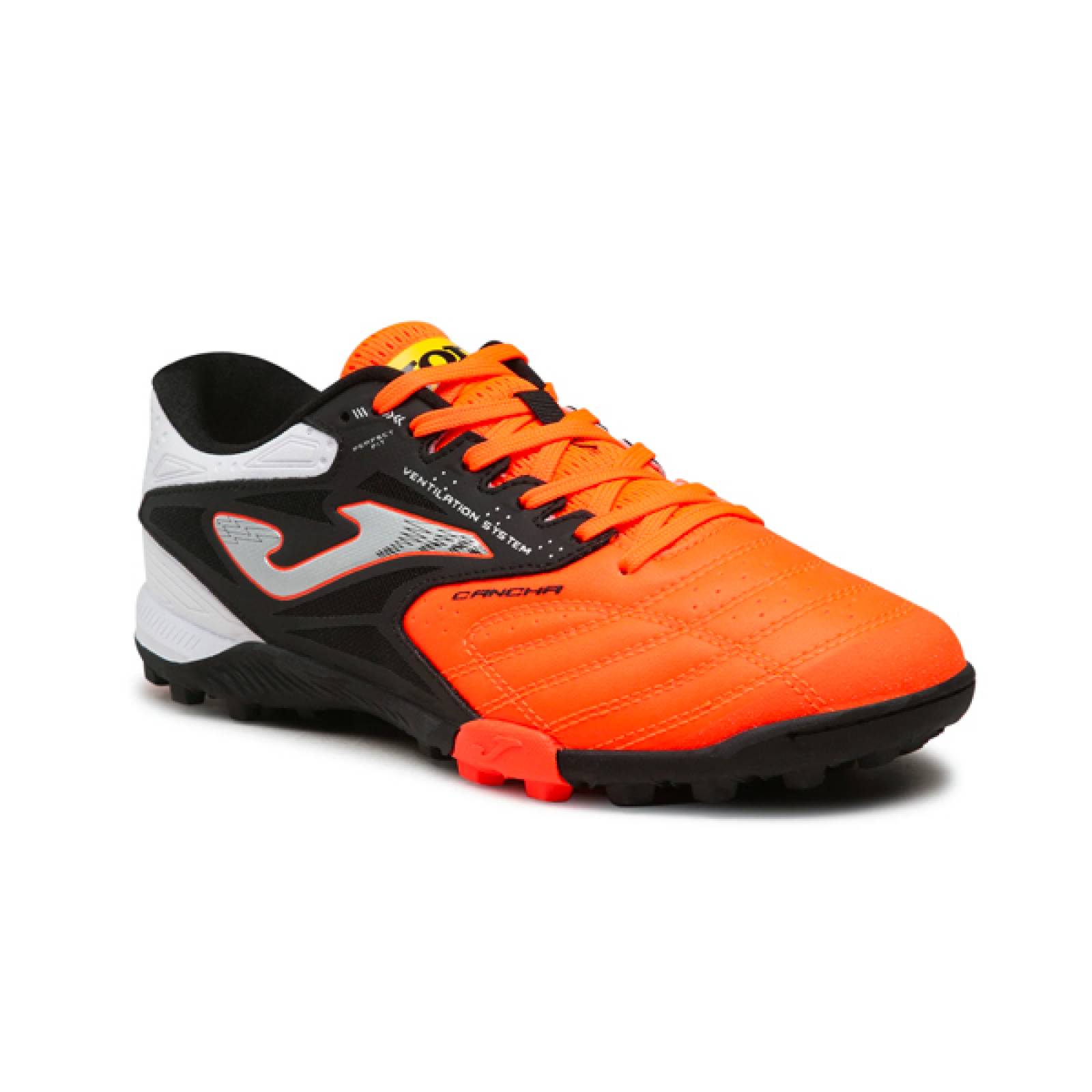 Tenis Futbol Rapido Joma Cancha 2308 Moqueta Turf Naranja/Negro