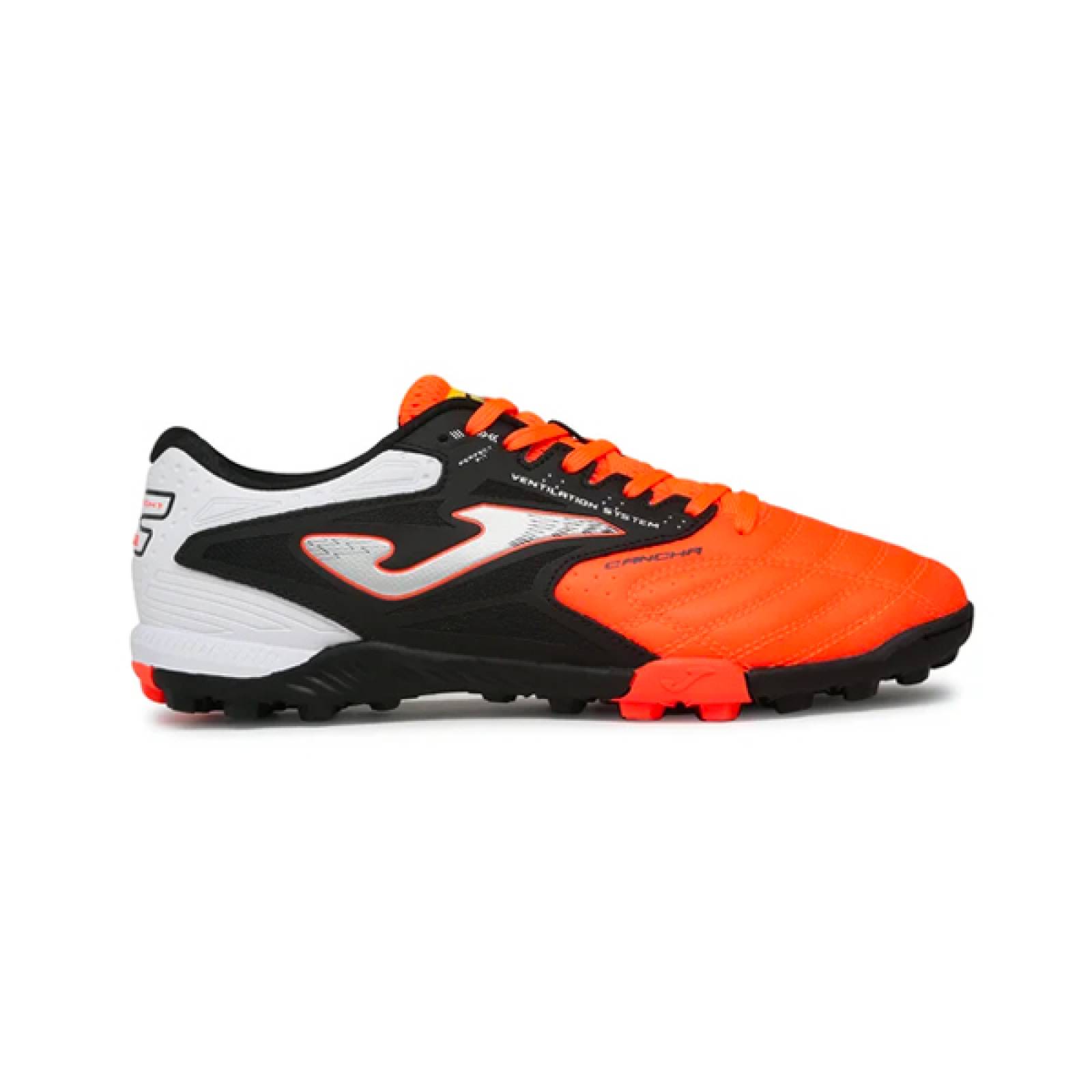Tenis Futbol Rapido Joma Cancha 2308 Moqueta Turf Naranja/Negro