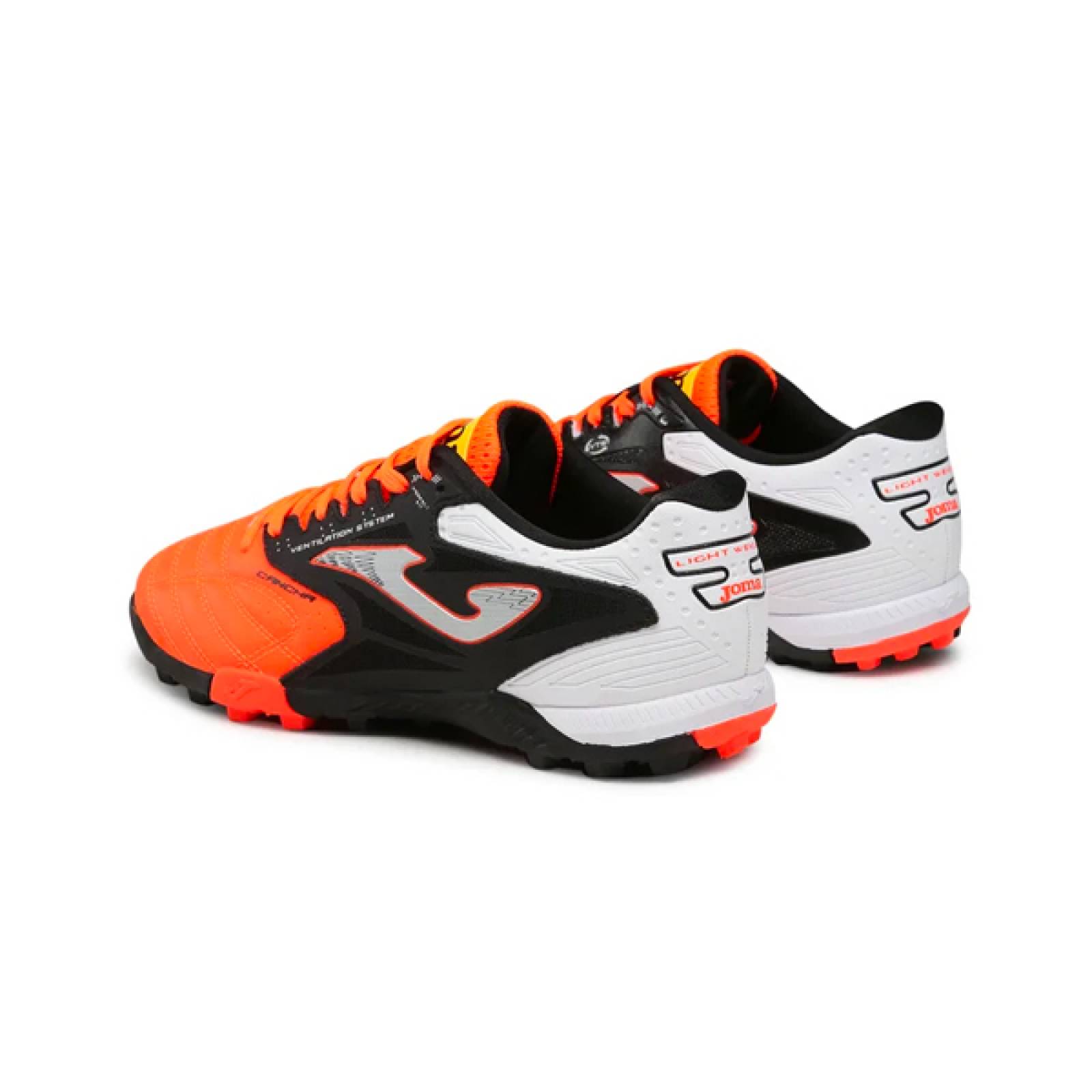 Tenis Futbol Rapido Joma Cancha 2308 Moqueta Turf Naranja/Negro