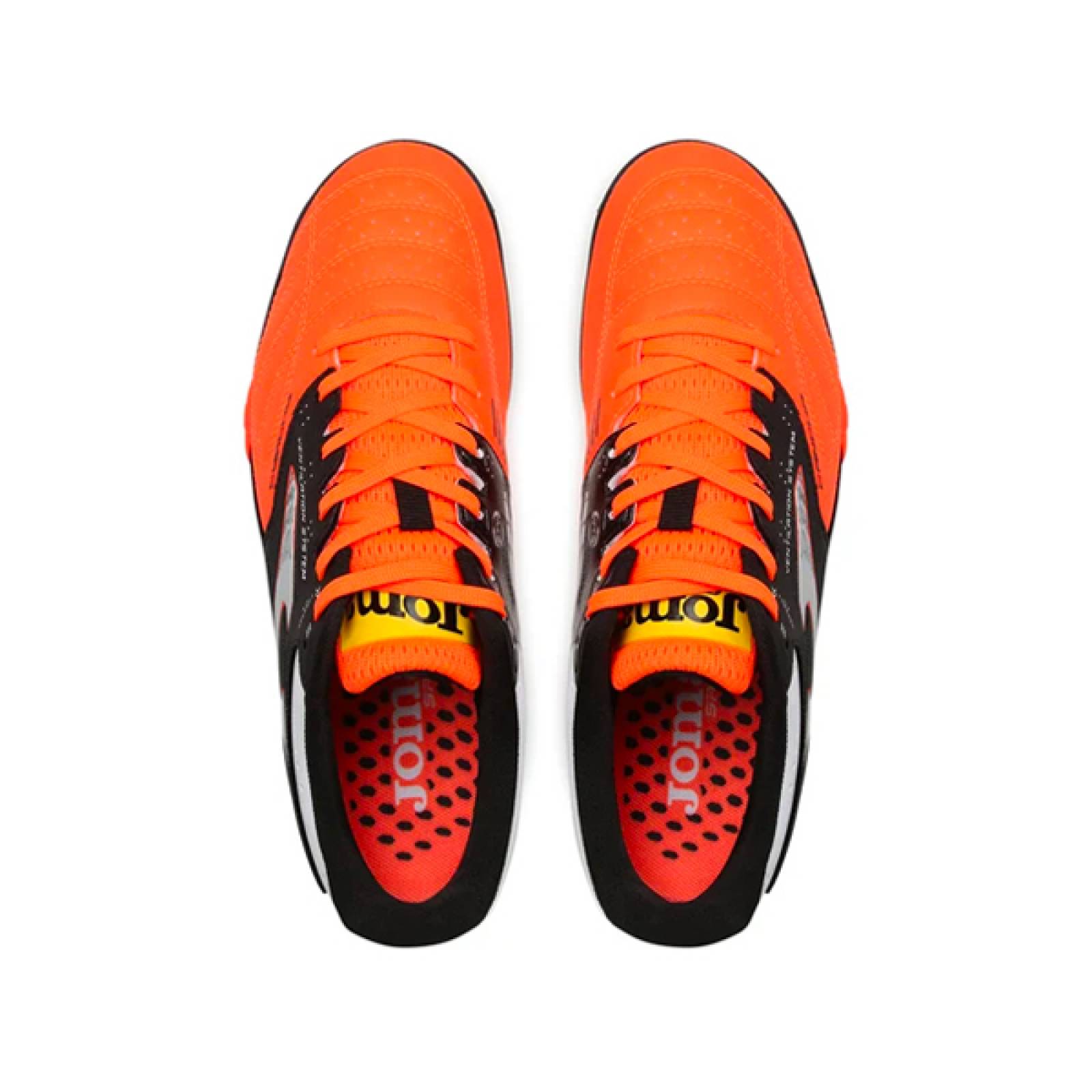 Tenis Futbol Rapido Joma Cancha 2308 Moqueta Turf Naranja/Negro