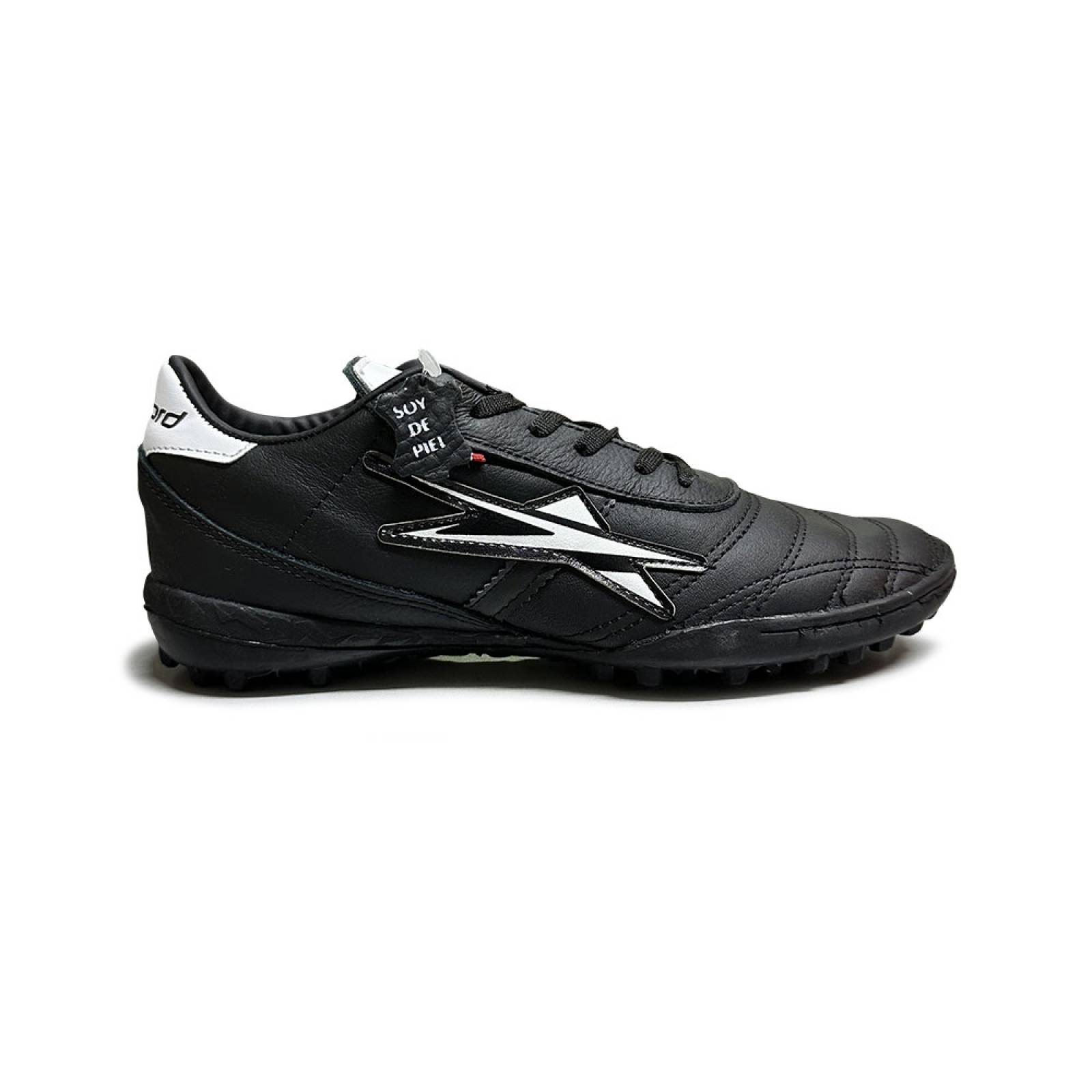 Tenis Eescord Futbol Rapido Hombre 3040 Negro/Blanco PIEL