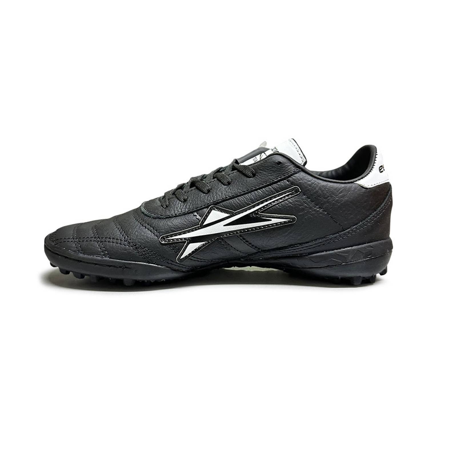 Tenis Eescord Futbol Rapido Hombre 3040 Negro/Blanco PIEL