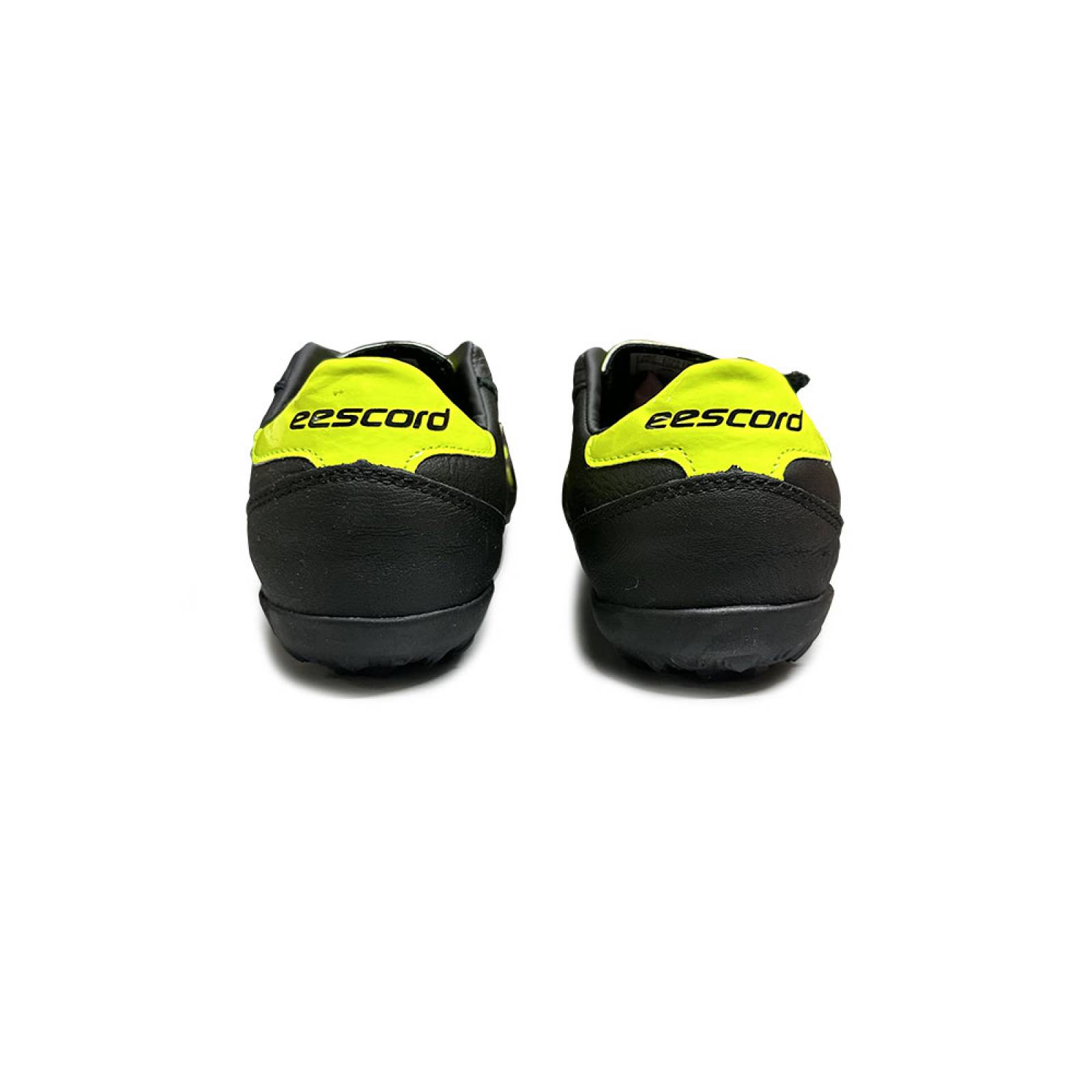 Tenis Eescord Futbol Rapido Hombre 3040 Negro/Amarillo PIEL