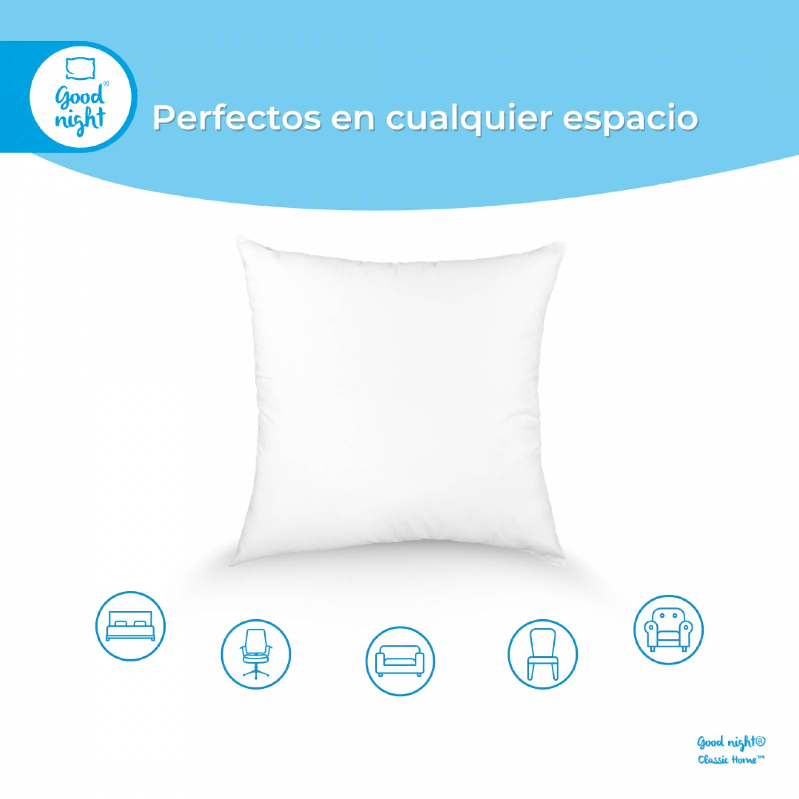 Relleno para Cojín 4 Pack 45cm x 45cm Good Night Classic Home