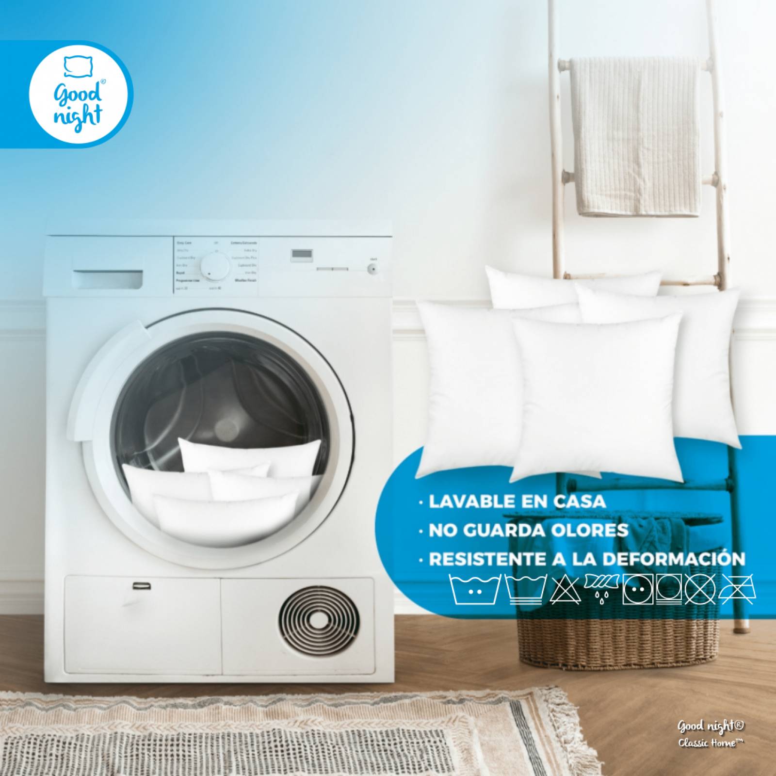 Relleno para Cojín 4 Pack 45cm x 45cm Good Night Classic Home