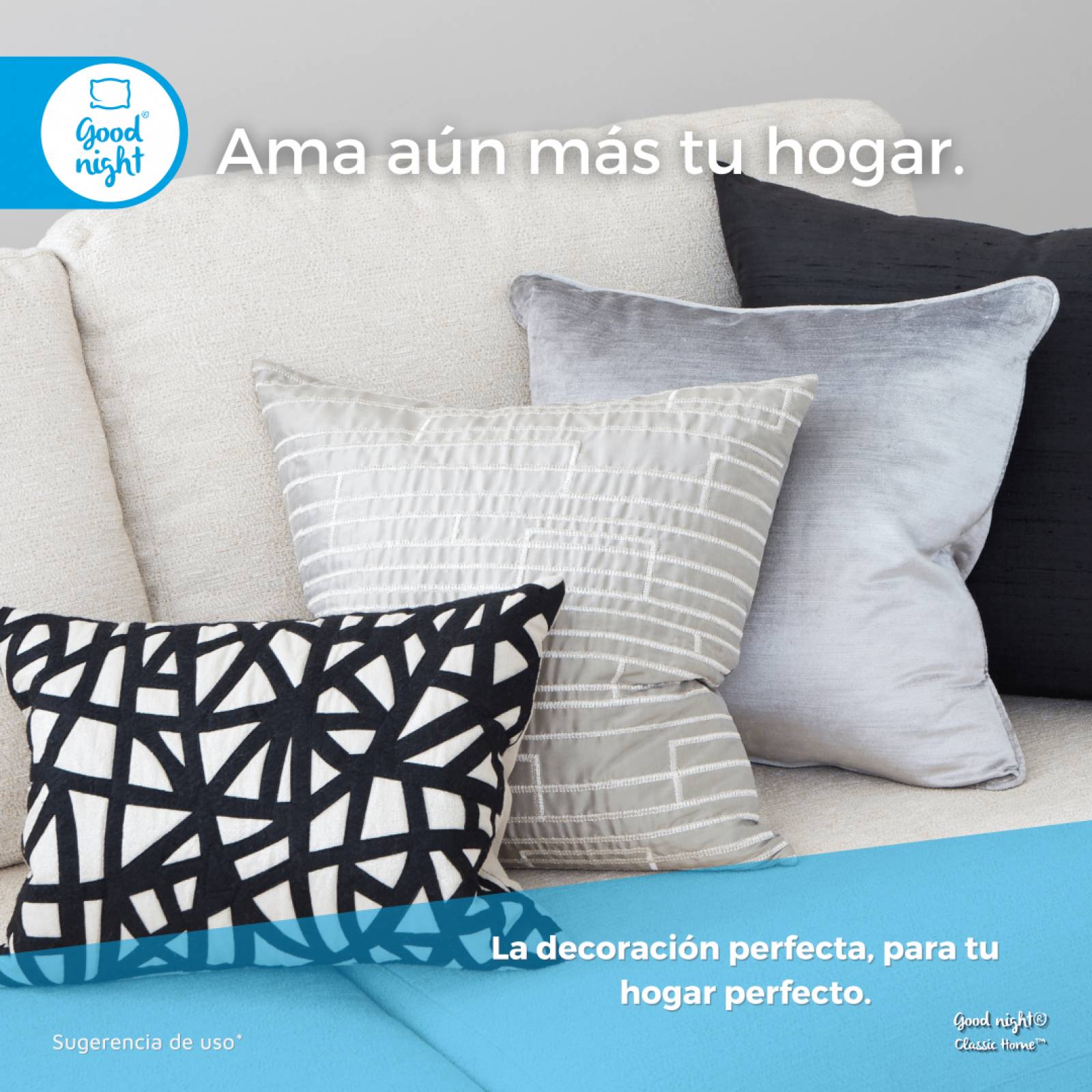 Relleno para Cojín 4 Pack 45cm x 45cm Good Night Classic Home