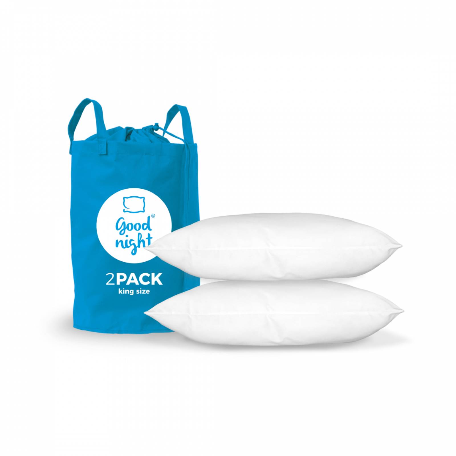 Almohadas King Size Firmes 2 Pack Good Nigth Hotel Premium Con FibraGel