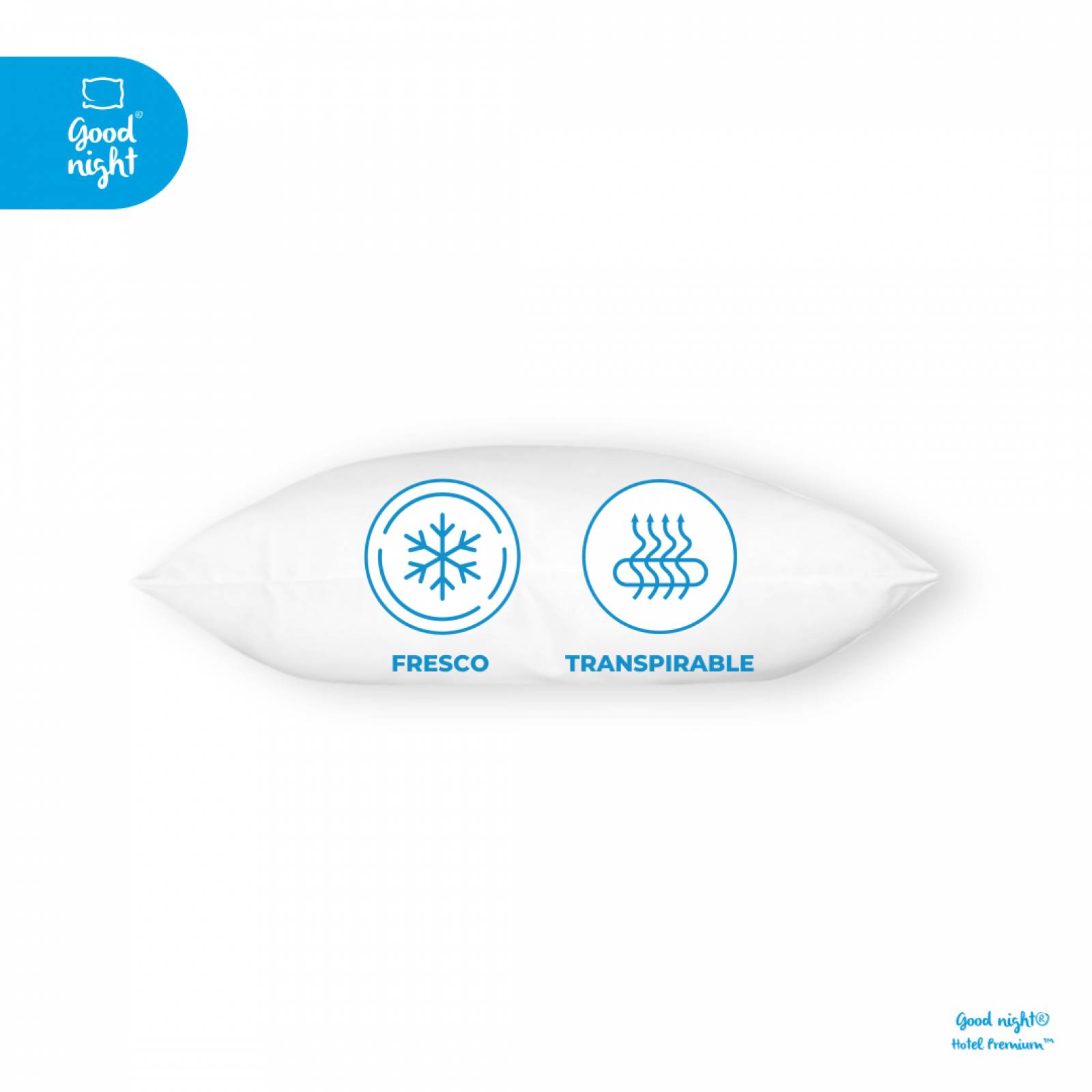 Almohadas King Size Firmes 2 Pack Good Nigth Hotel Premium Con FibraGel