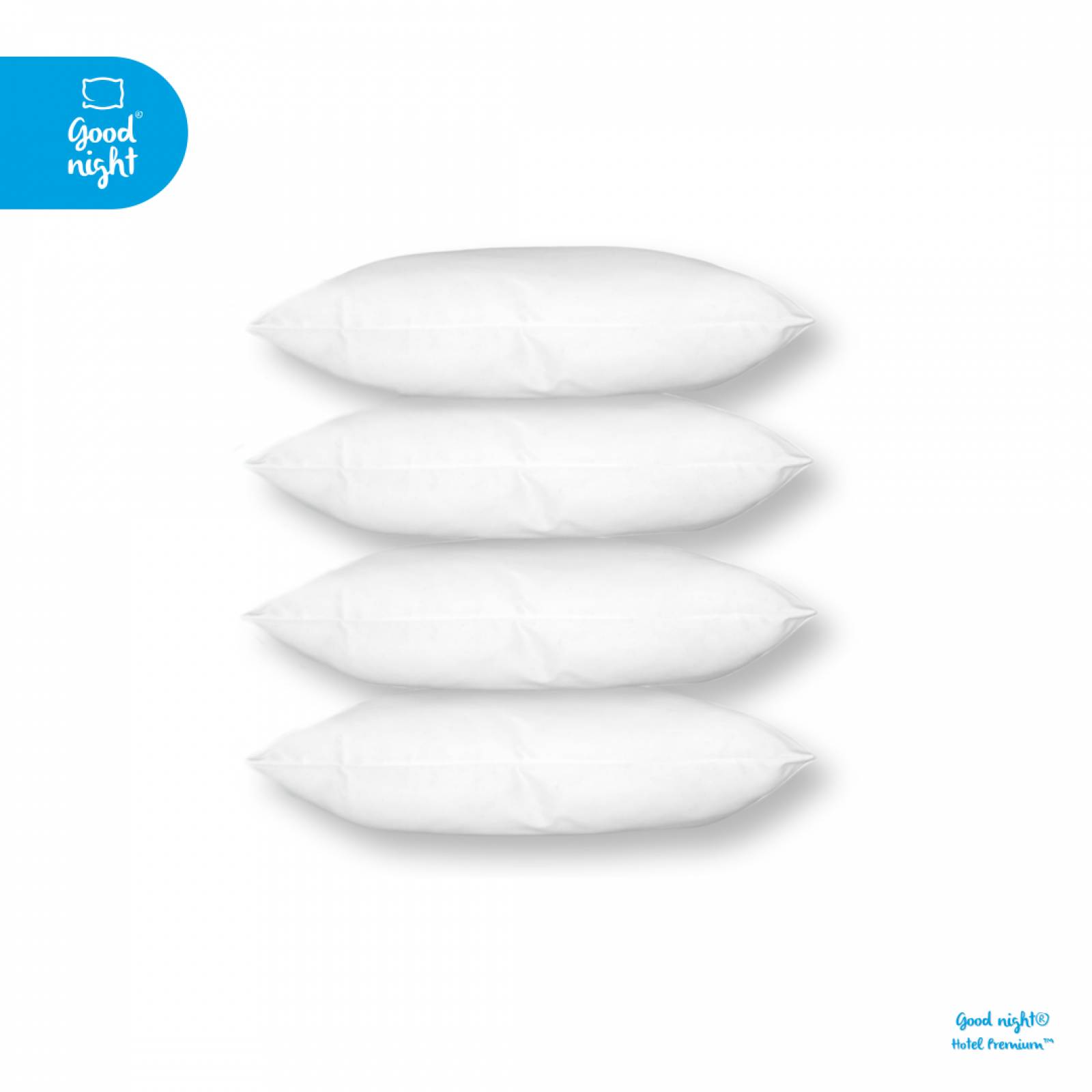 Almohadas King Size Firmes 4 Pack Good Nigth Hotel Premium Con FibraGel