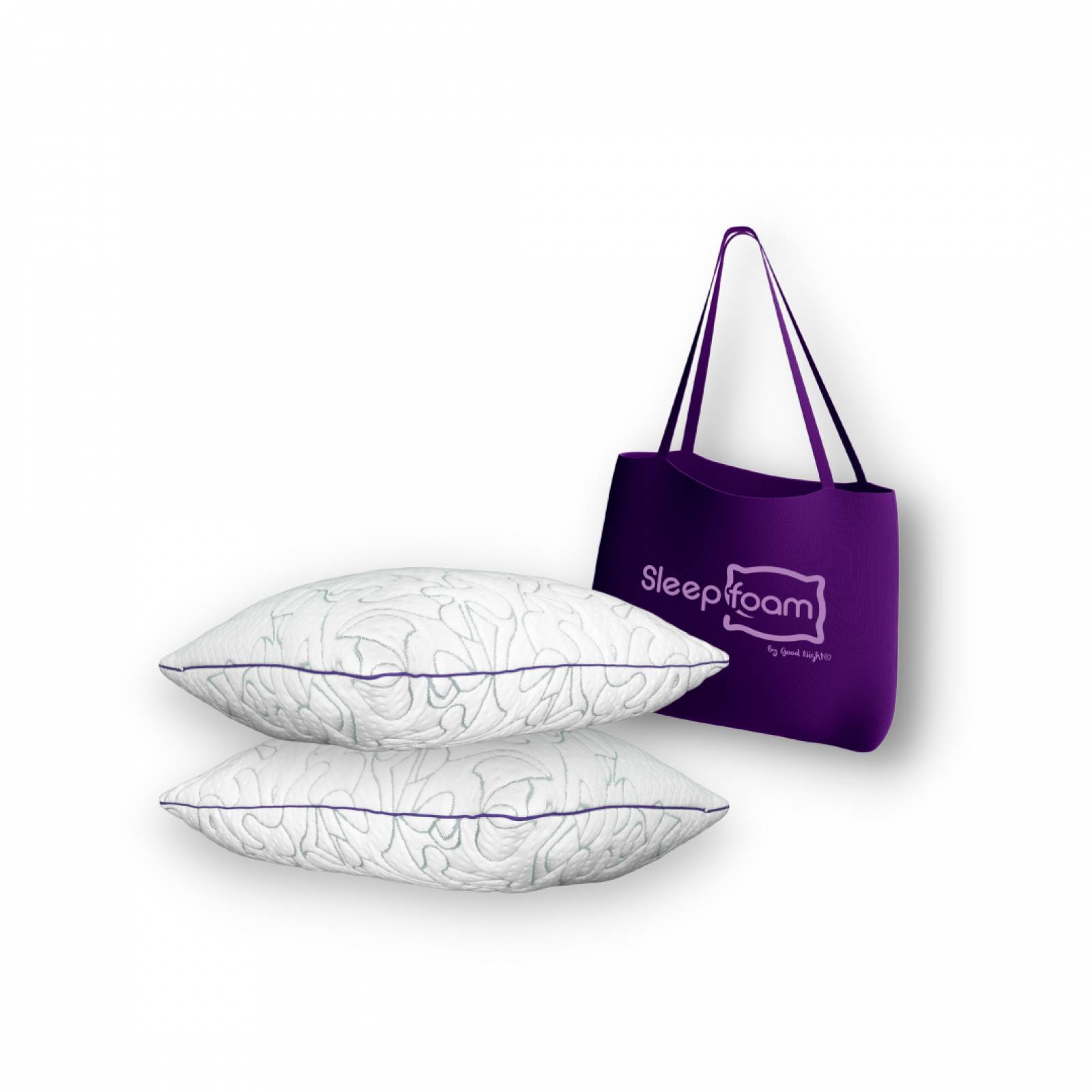 Almohadas Sun Ajustables Good Night Sleep Foam con Memory Pills y Down Alternative