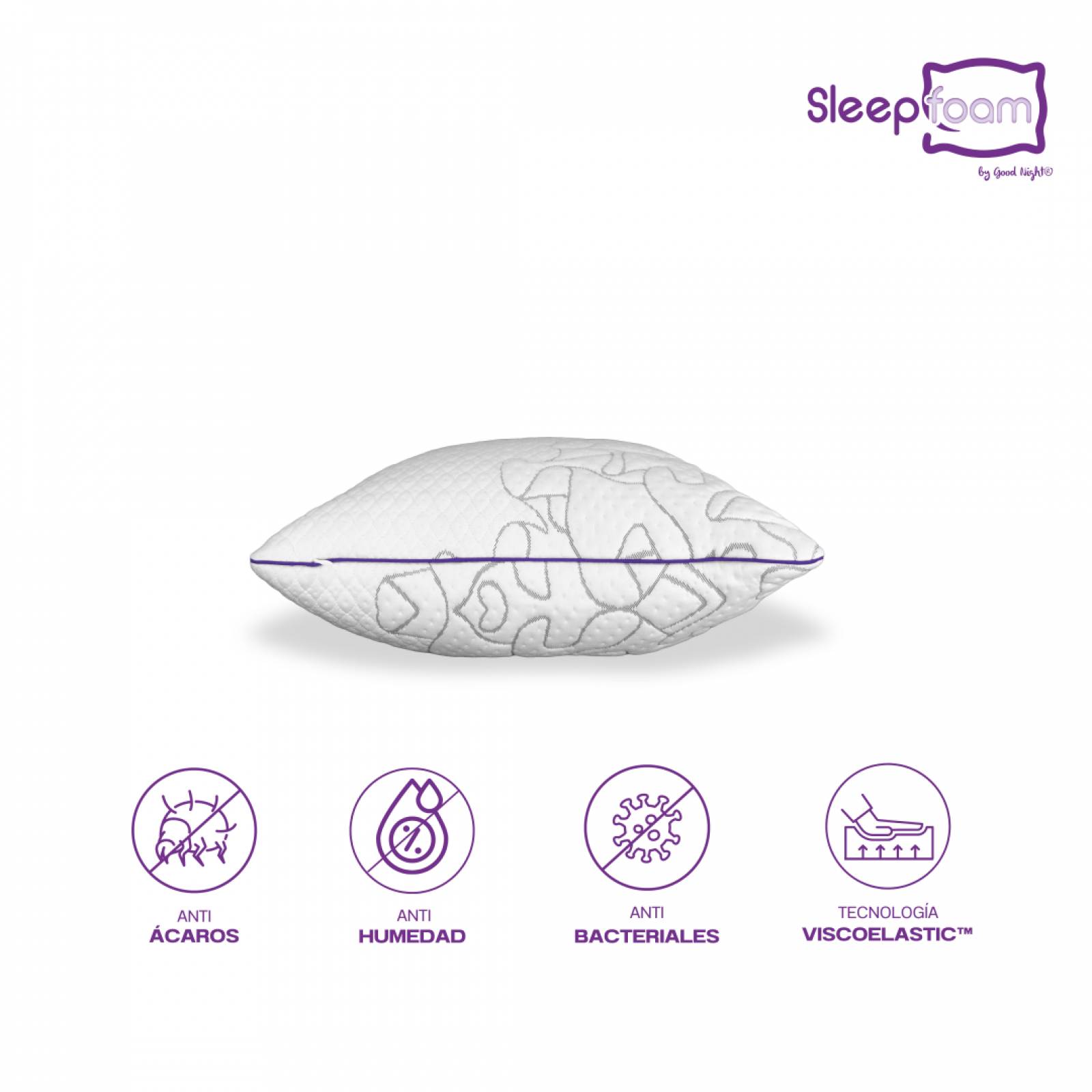 Almohadas Sun Ajustables Good Night Sleep Foam con Memory Pills y Down Alternative