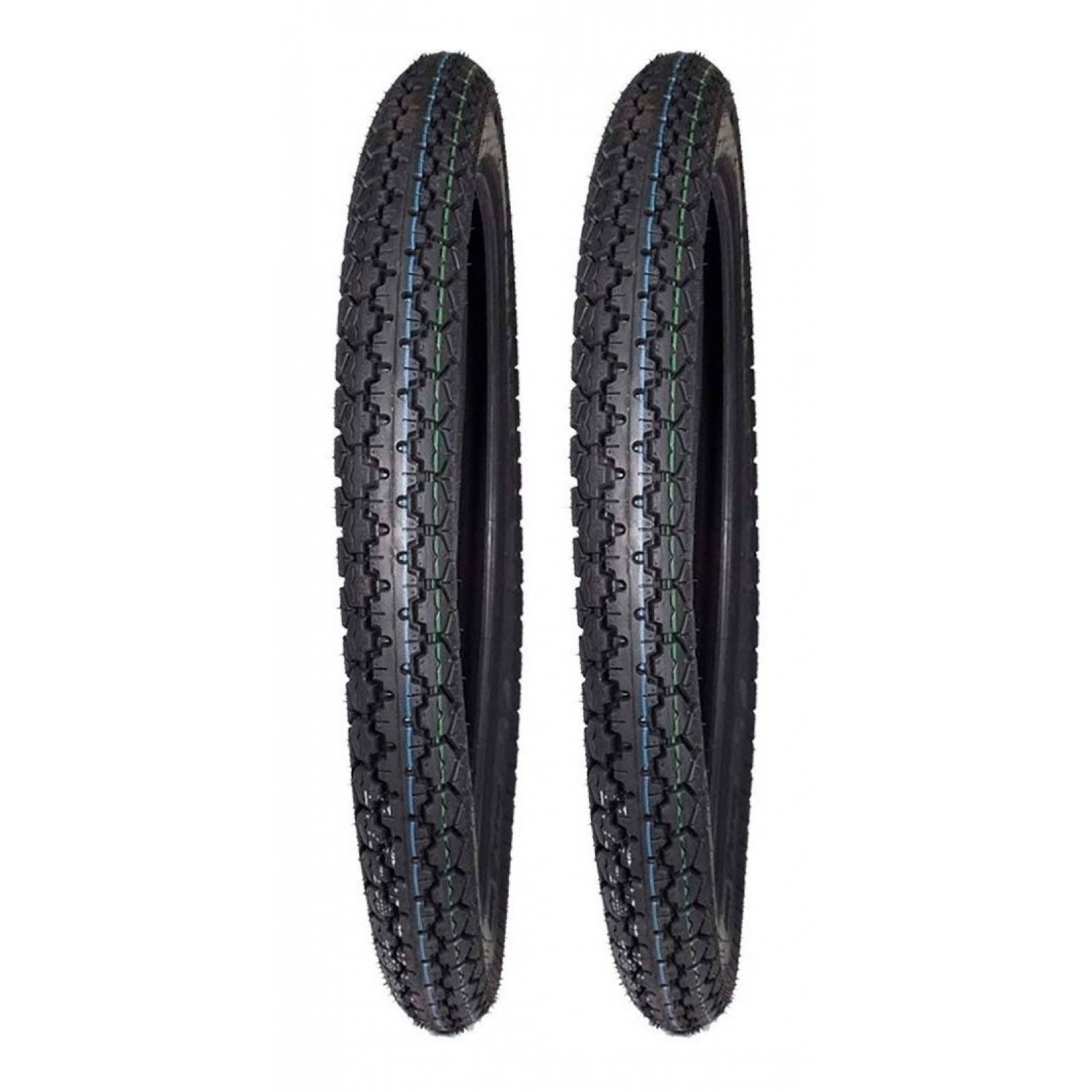 PAQUETE DE 2 LLANTAS 2.75-18 4pr Chaoyang H606 Uso Con Cámara