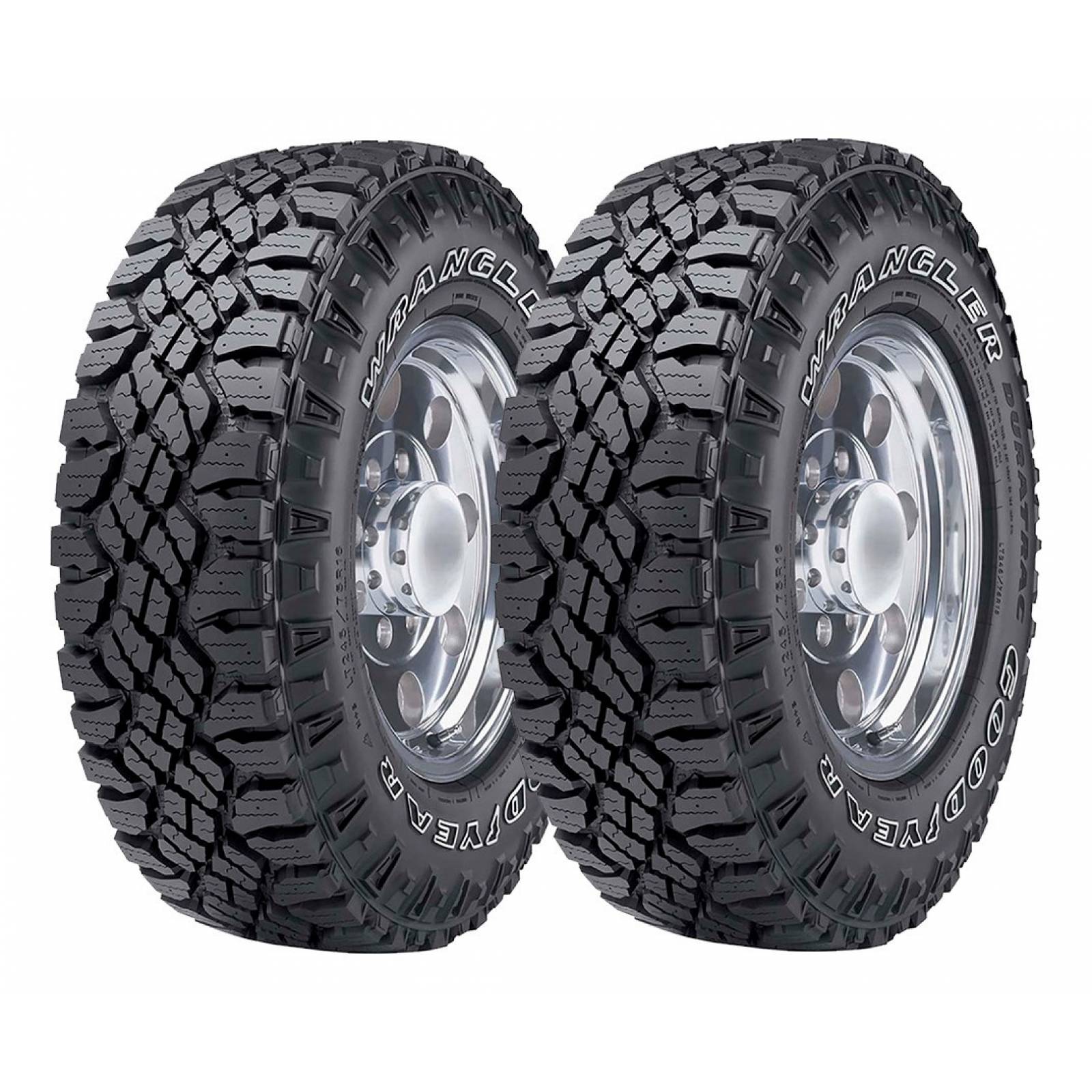 PAQUETE DE 2 LLANTAS 265/70r17 Lt Goodyear Wrangler Duratrac 121q