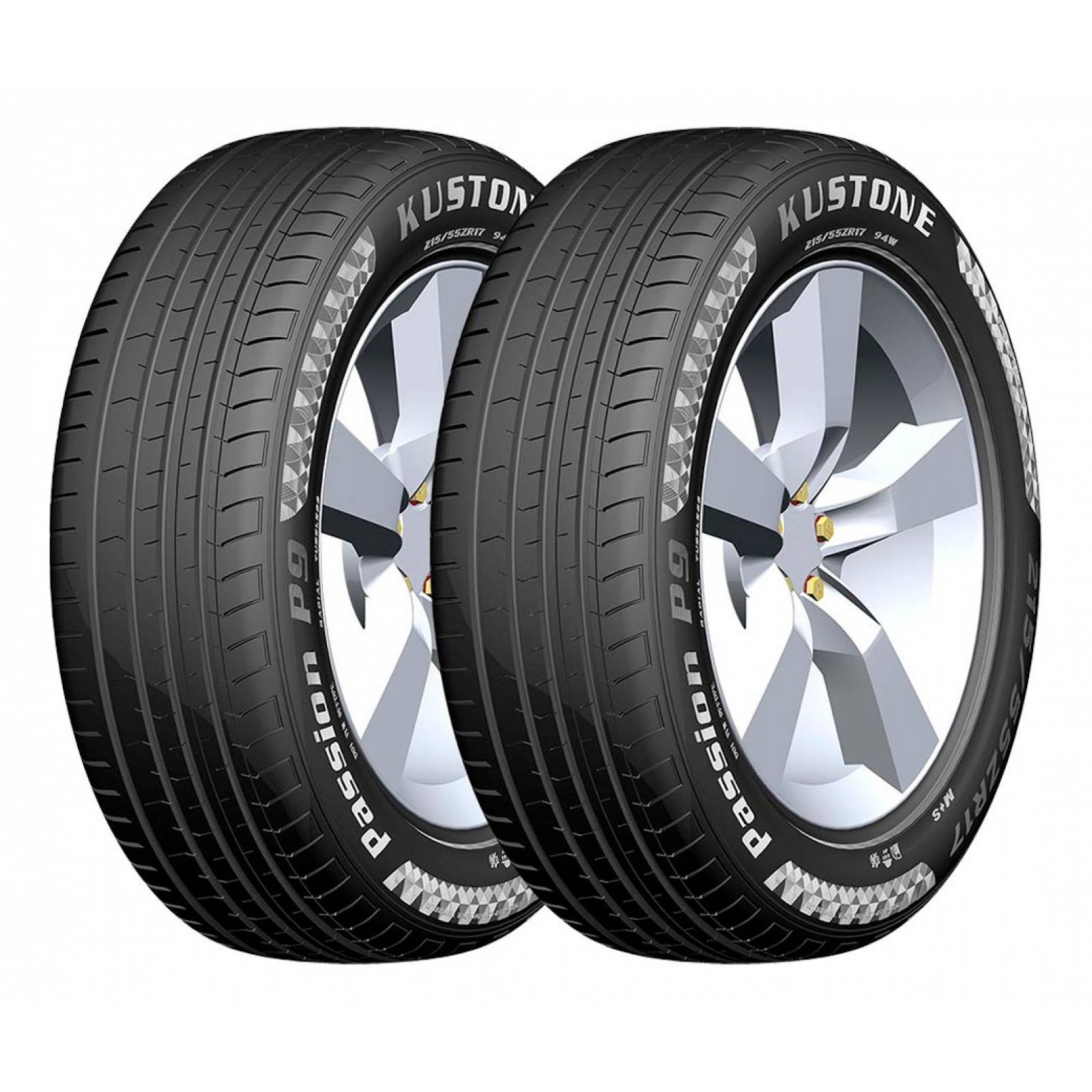 PAQUETE DE 2 LLANTAS 225/40zrf19 Kustone Passion P9 89w