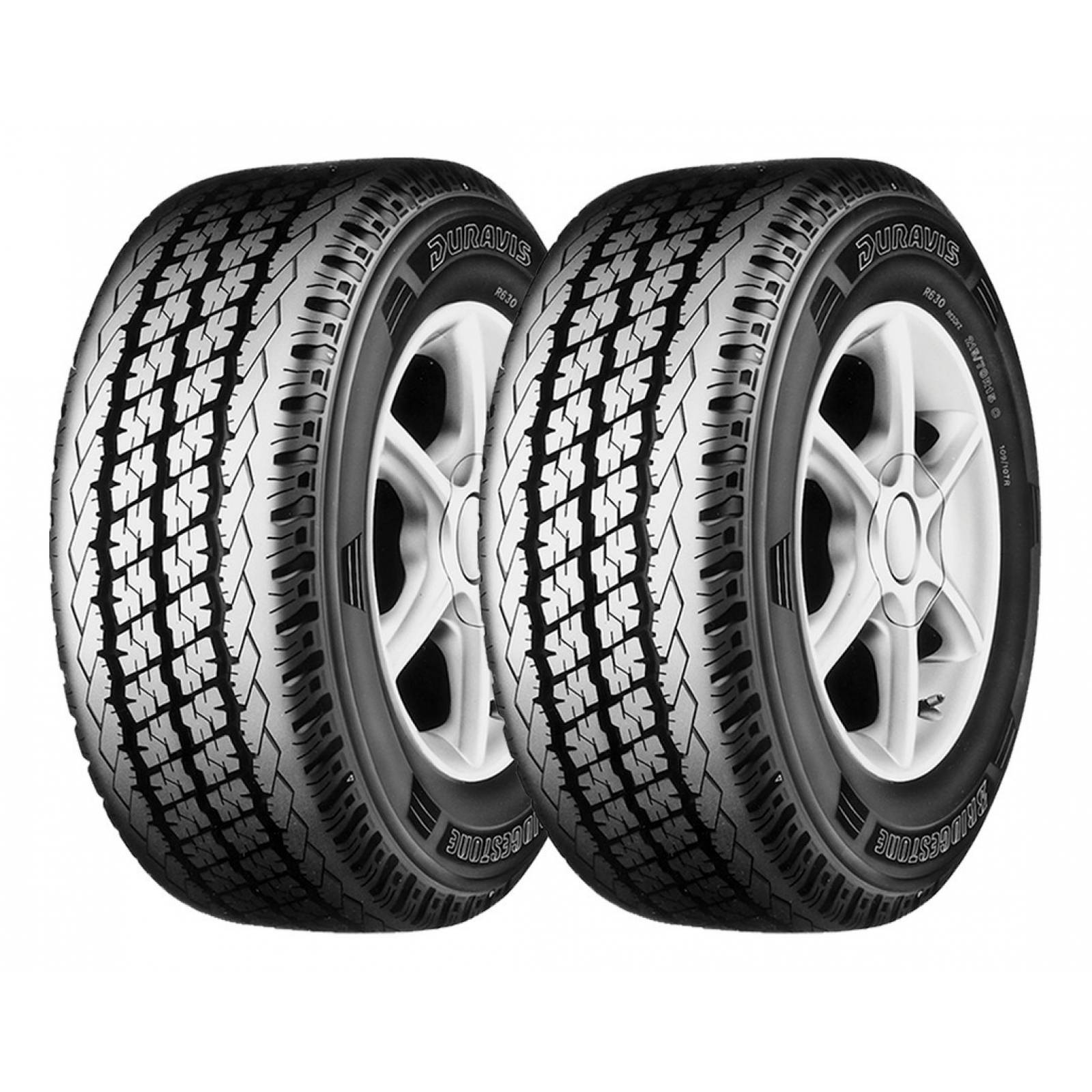 PAQUETE DE 2 LLANTAS 185r14 Ltr Bridgestone Duravis R630 102r