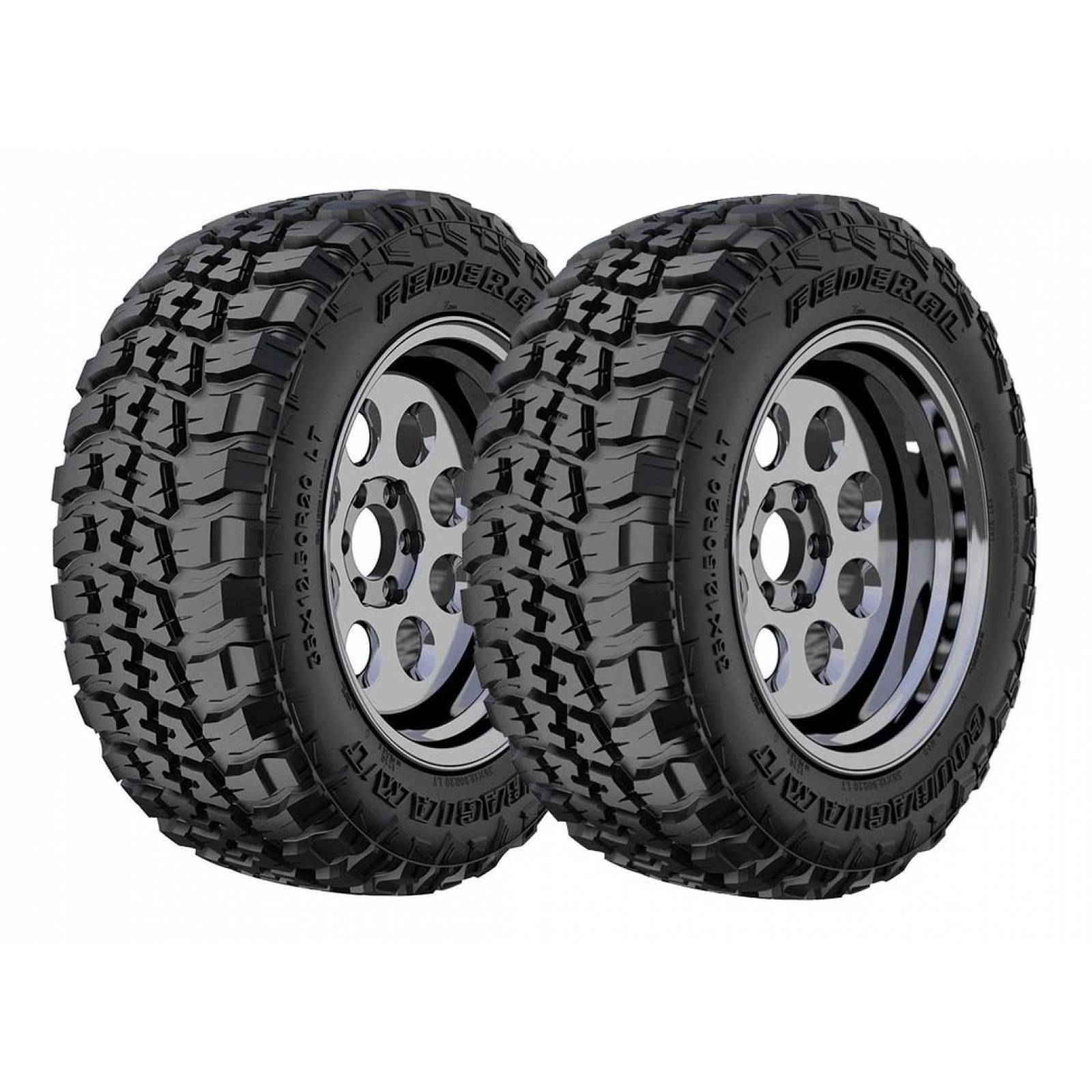 PAQUETE DE 2 LLANTAS 33X12.50R20 LT FEDERAL COURAGIA M/T 114Q