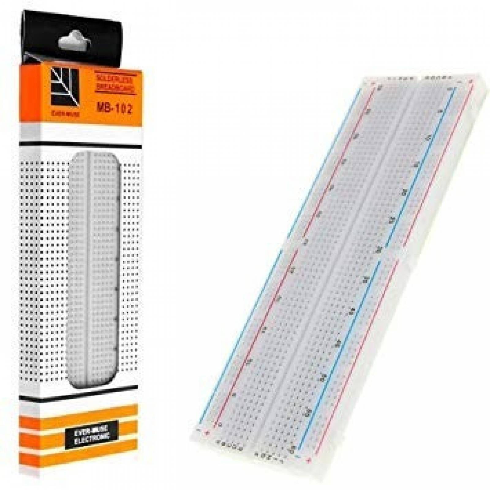 Breadboard Protoboard 830 Puntos Sin Soldadura Mb-102