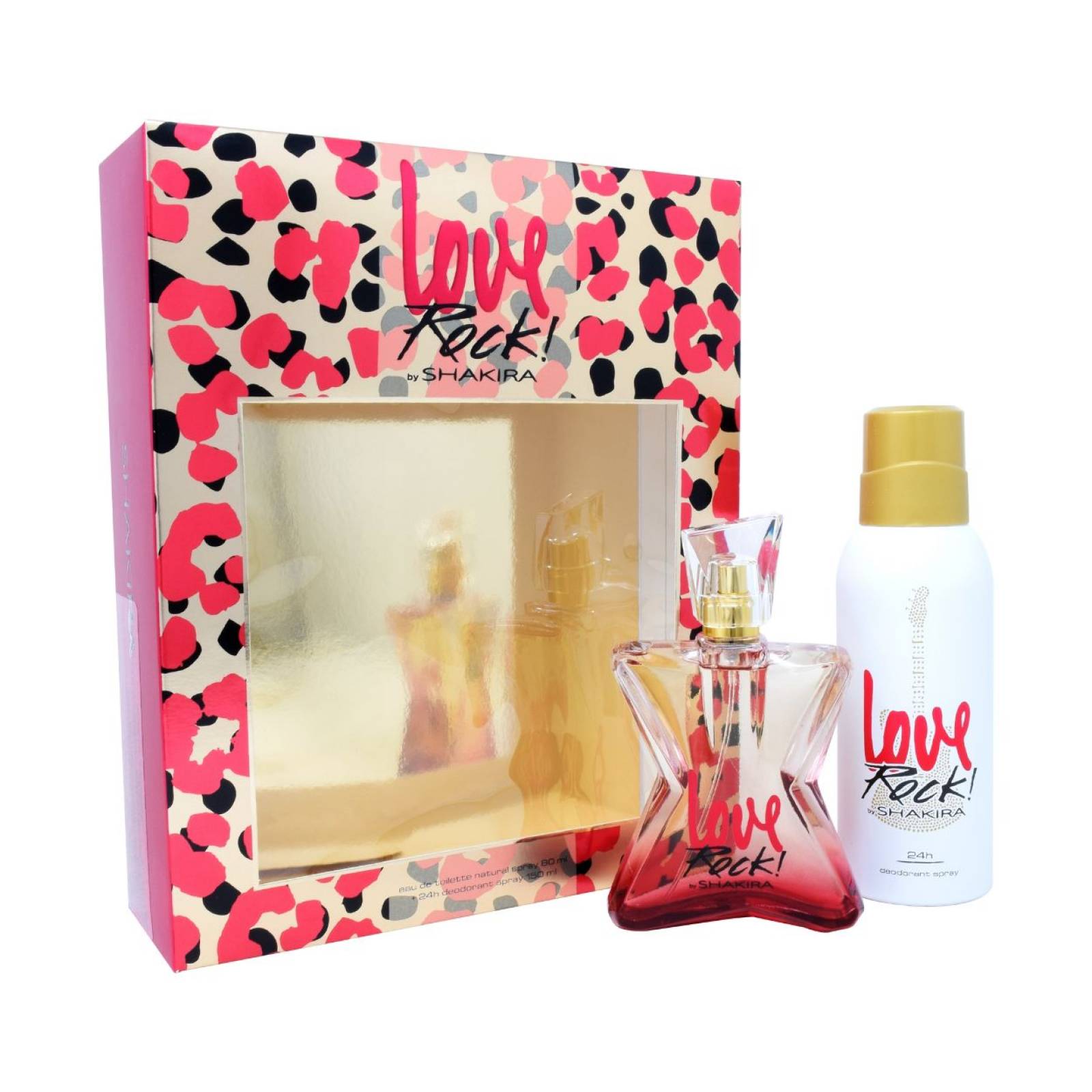 SET SHAKIRA LOVE ROCK 2PZS 80ML EDT  / DESODORANTE 150ML