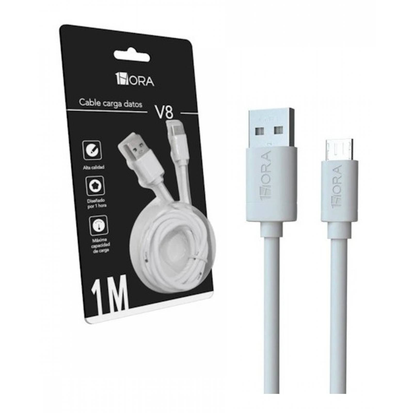 Usb Cable Datos 1hora Cab177 21a 1 Mts Micro Usb V8