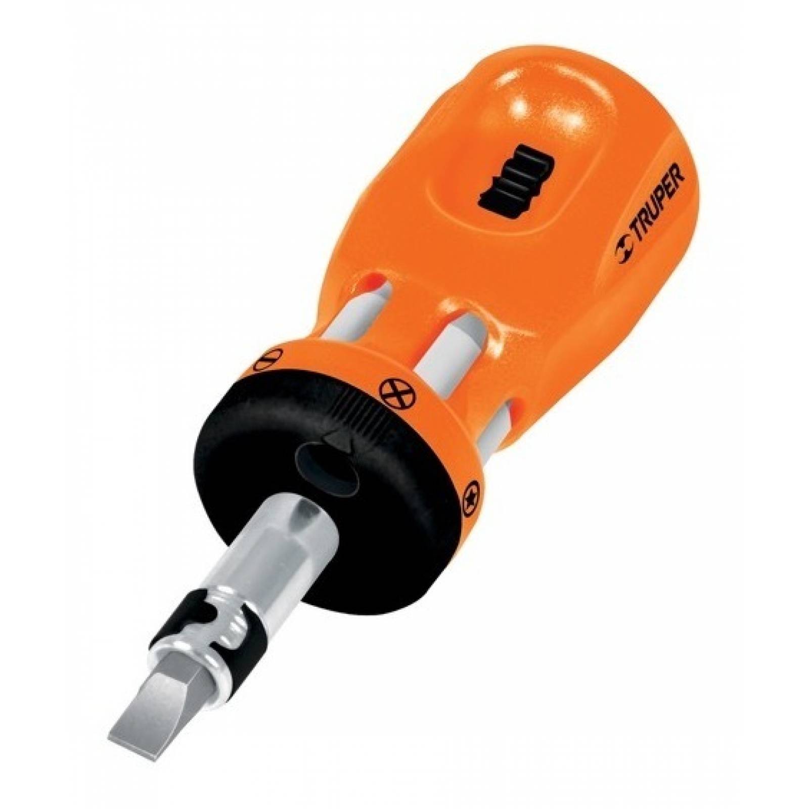10494 Truper Desarmador Trompo Matraca 6 Puntas Dobles