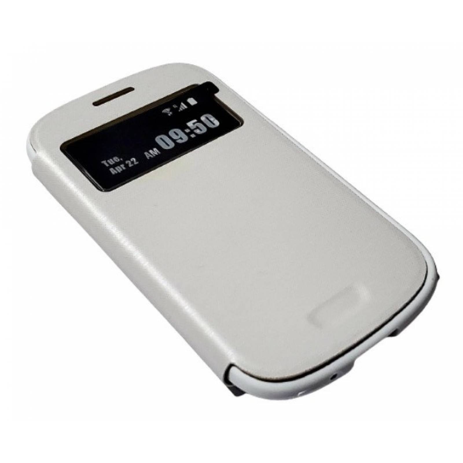Funda Flip Cover Oem Galaxy S3 Mini Blanco E g