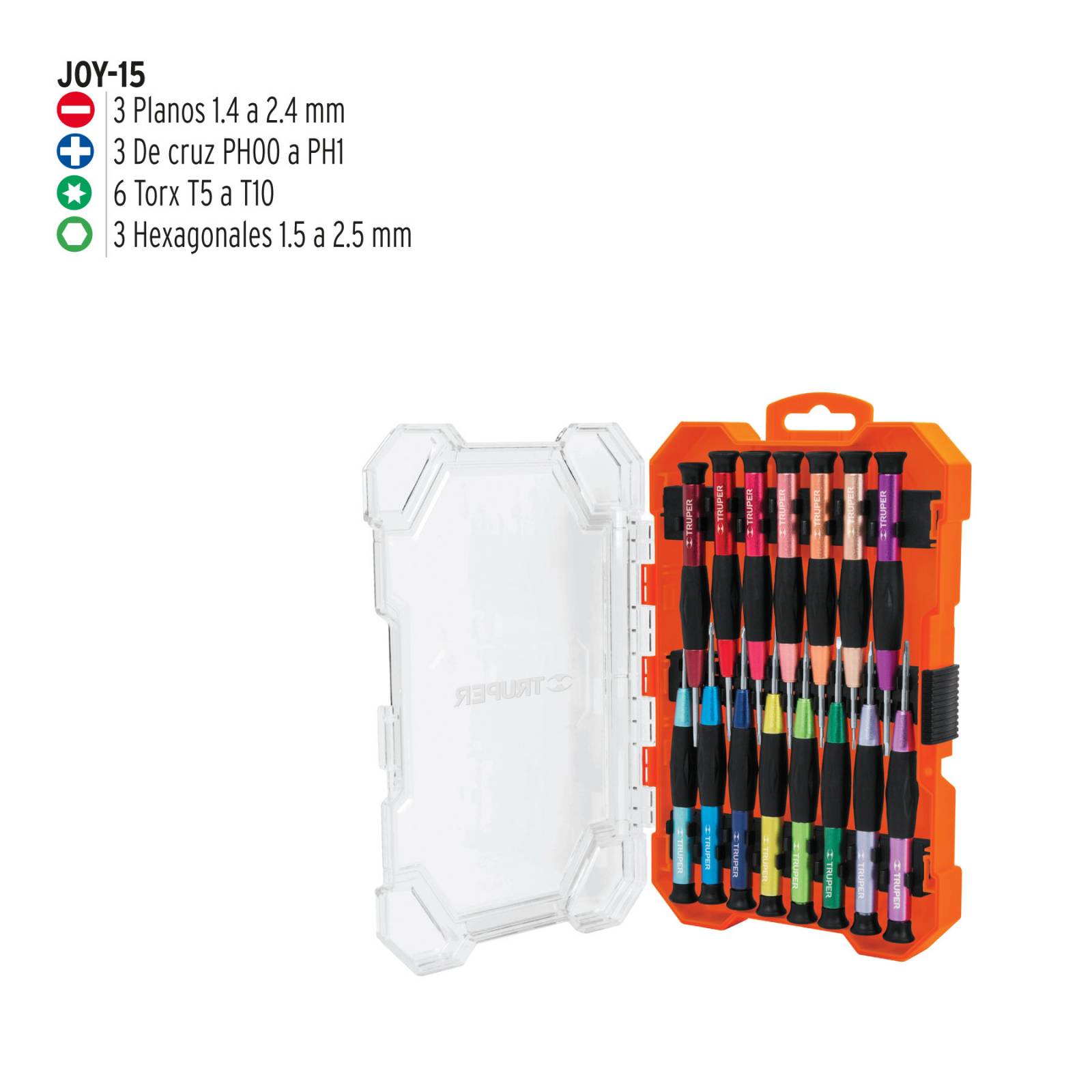 14205 TRUPER JUEGO DESARMADORES PHILLIPS PLANA ALLEN TORX 15