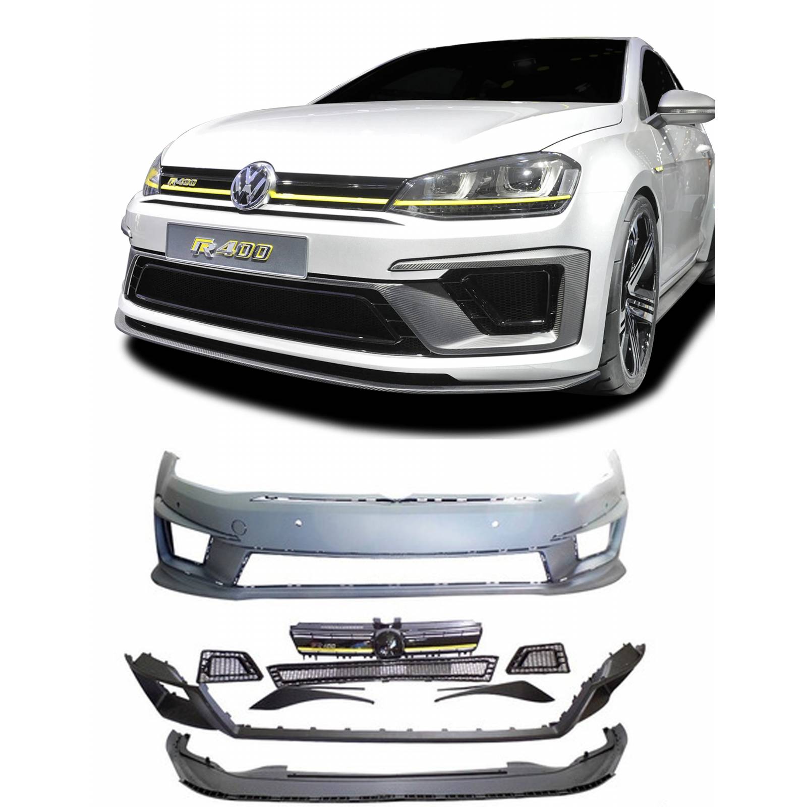 Defensa Golf 7 R400 2015 2016 2017 2018 Estribos Kit