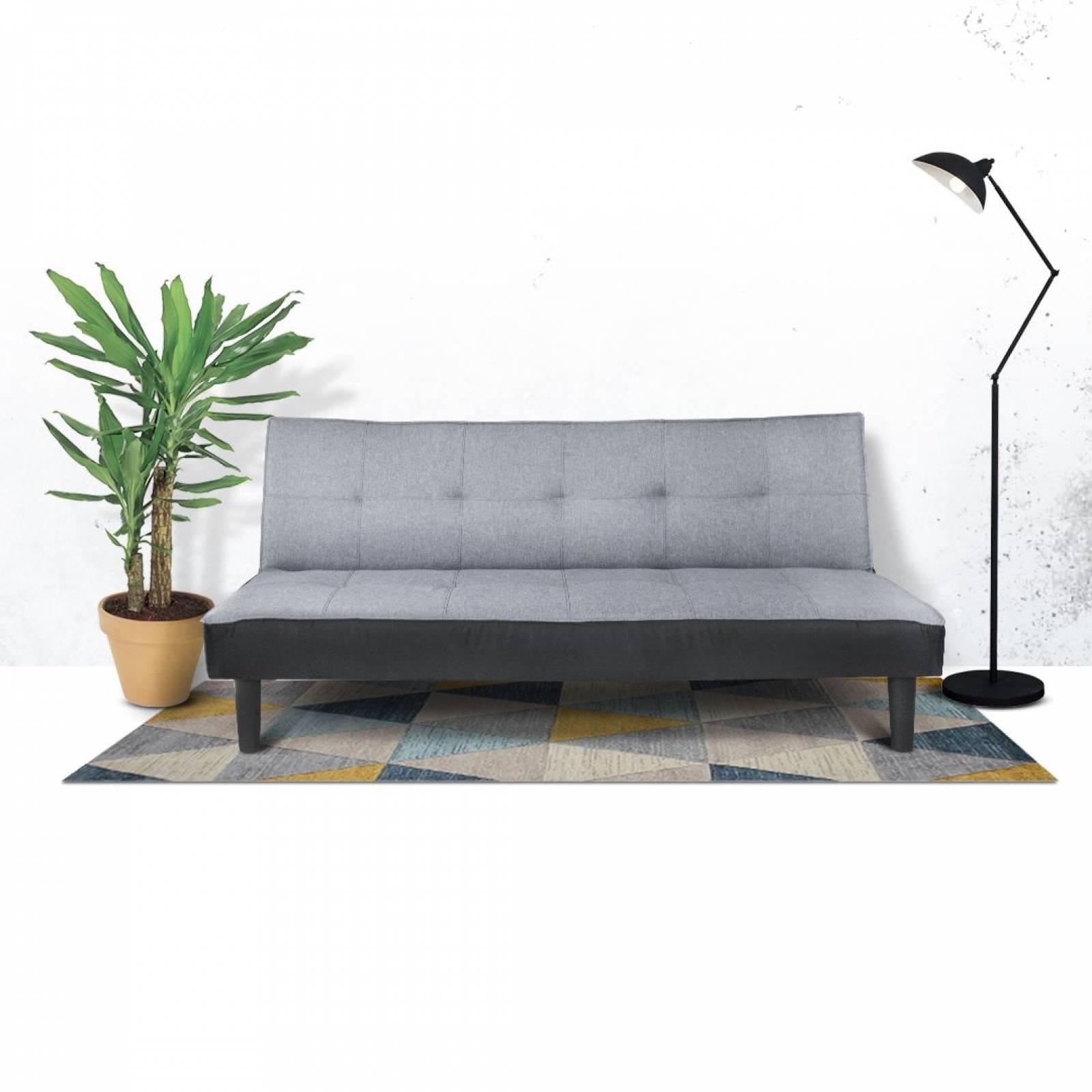 TOP LIVING SOFA CAMA INDIVIDUAL ABATIBLE DE 3 POSICIONES COLOR GRIS