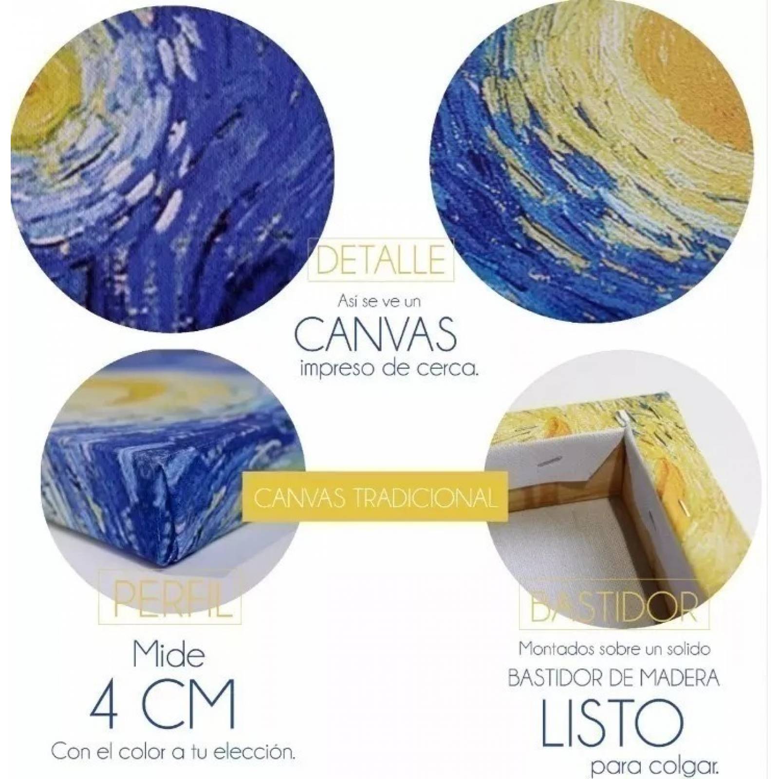 Cuadros Set Estatuas Graffiti Moderno Canvas Grueso 90x60cm