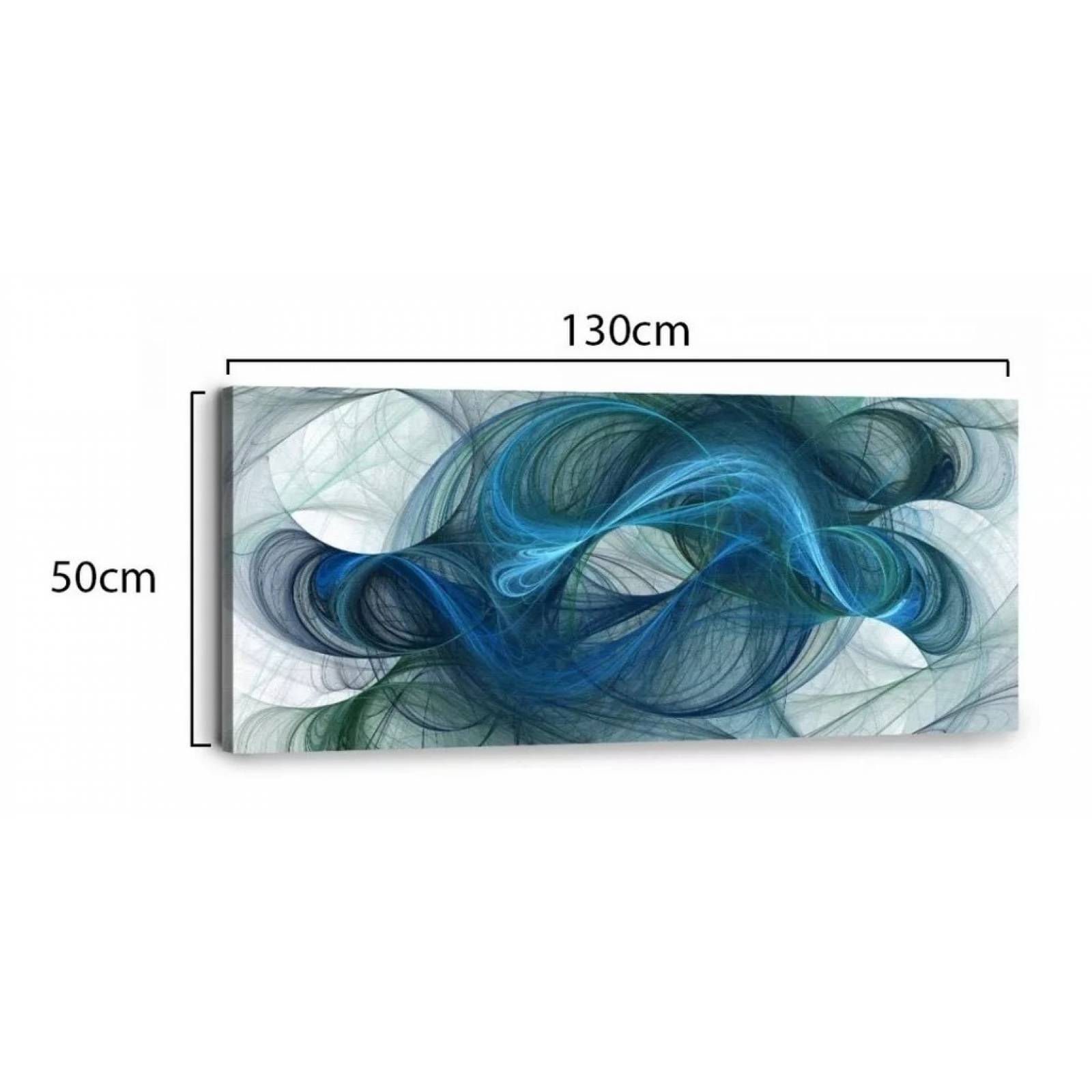 Cuadro Abstracto Ondas Azules, Canvas Moderno Elegante para Sala, Recamara