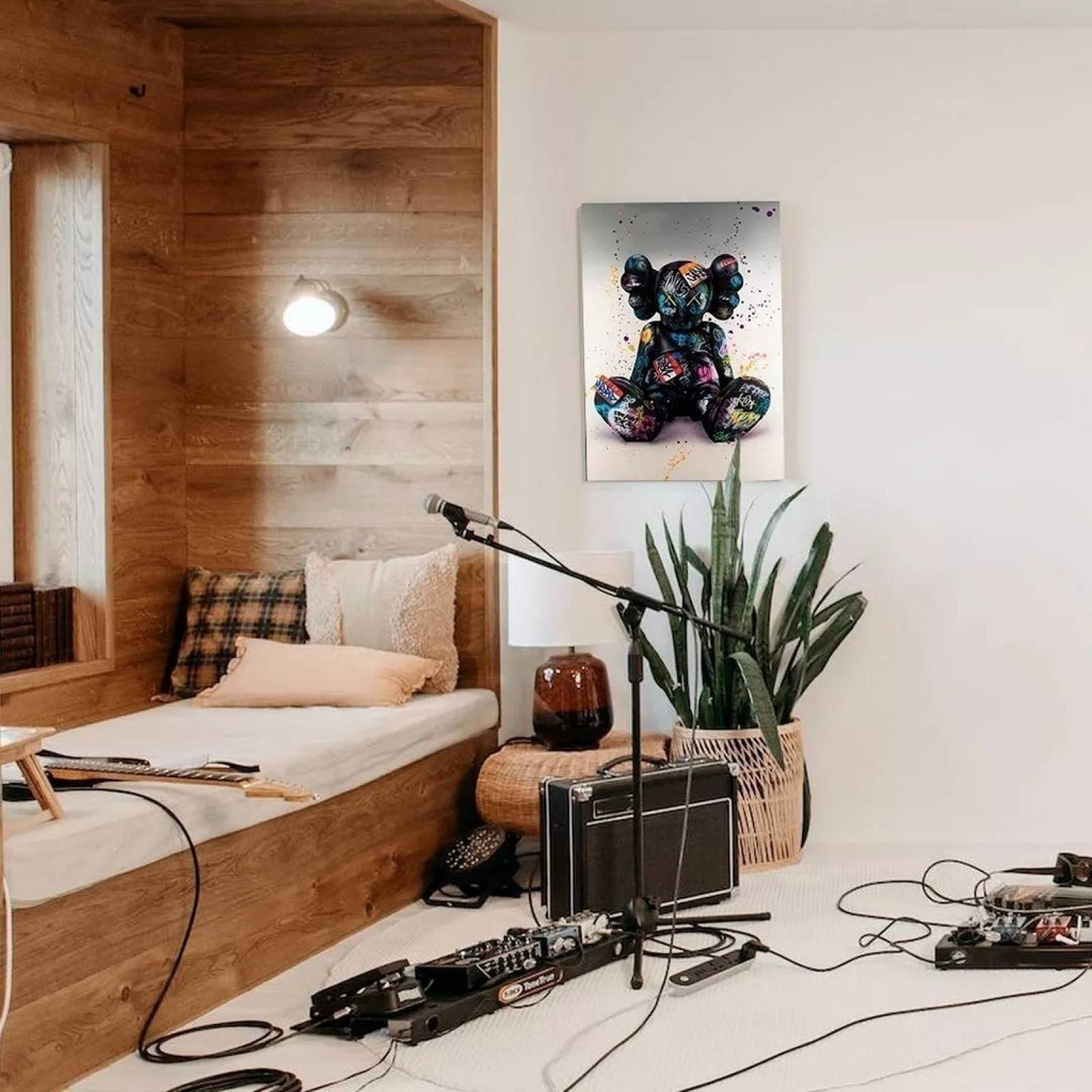 Cuadro Kaws Arte Canvas Grueso 90x60 Graffiti Arte Callejera