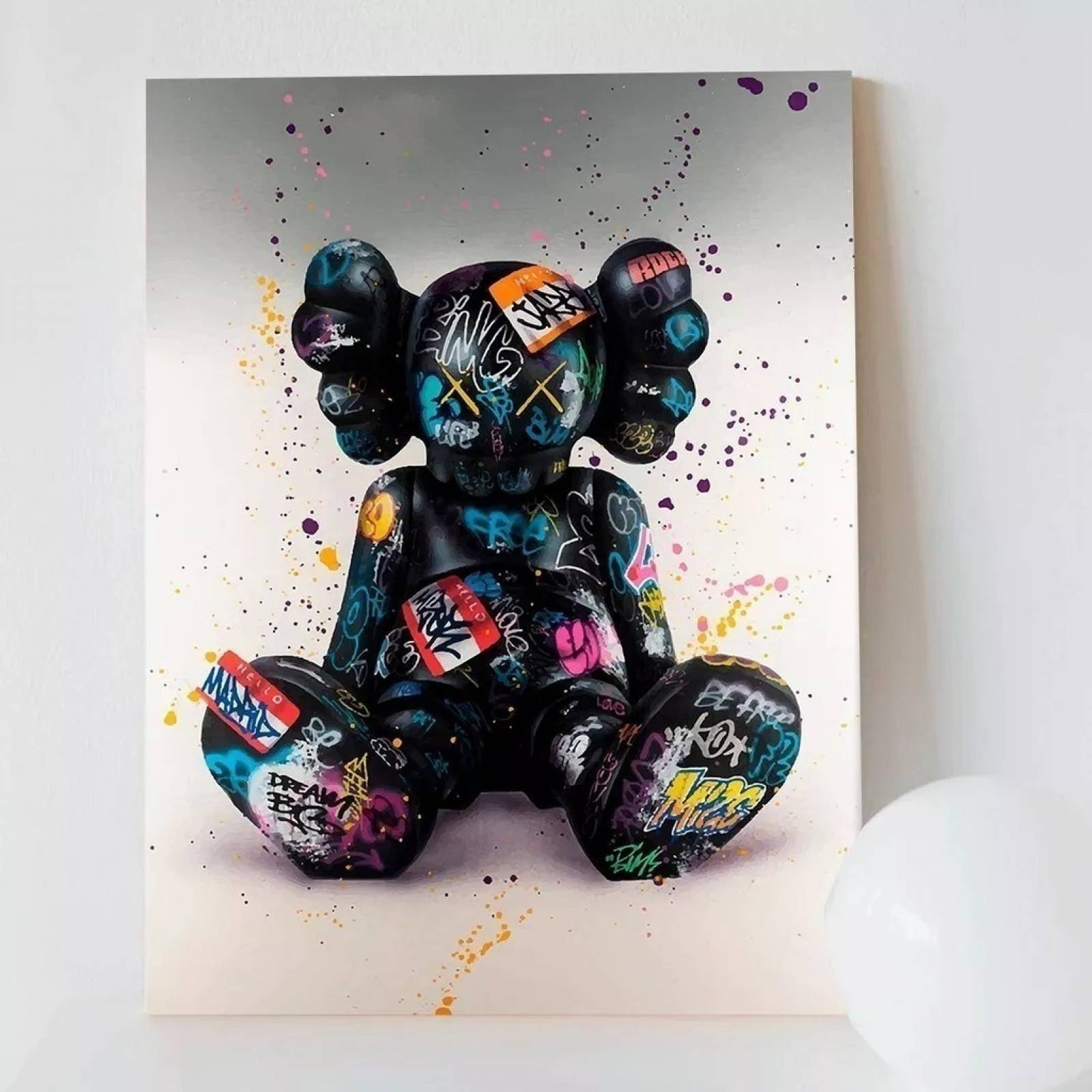 Cuadro Kaws Arte Canvas Grueso 90x60 Graffiti Arte Callejera