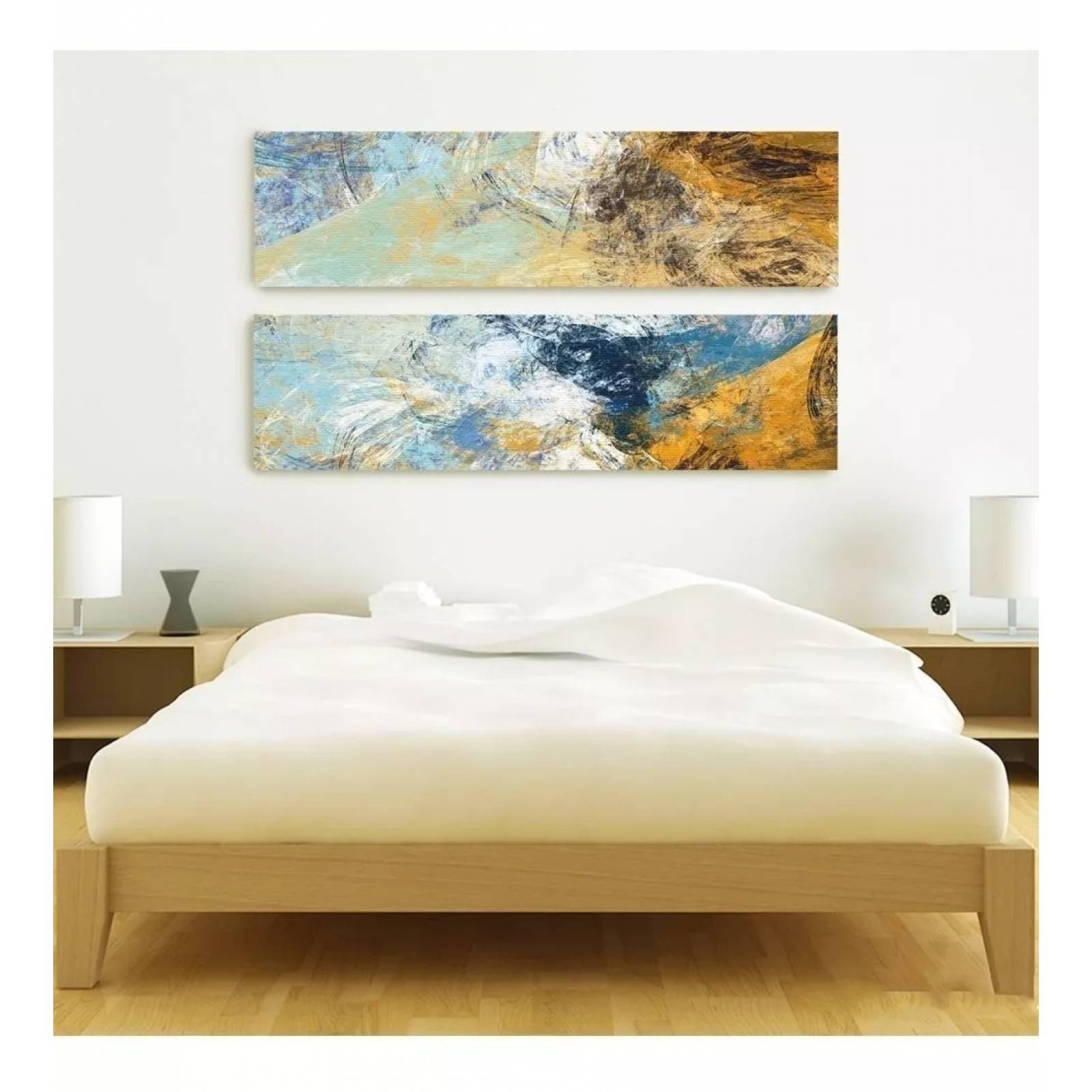 Cuadro Minimalista Abstractos Amarillos. Cuadro Decorativo Para Sala Moderno