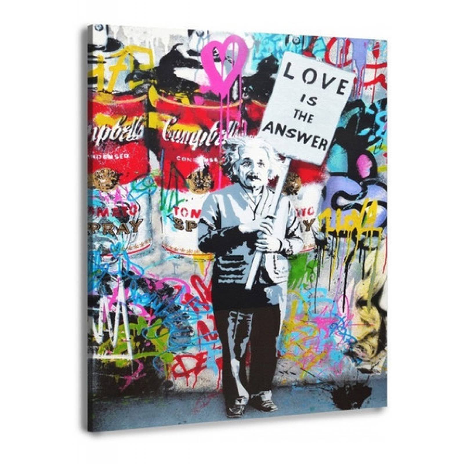 Cuadro Arte Moderno Graffiti Banksy Love Is The Answer Canvas Arte Callejera