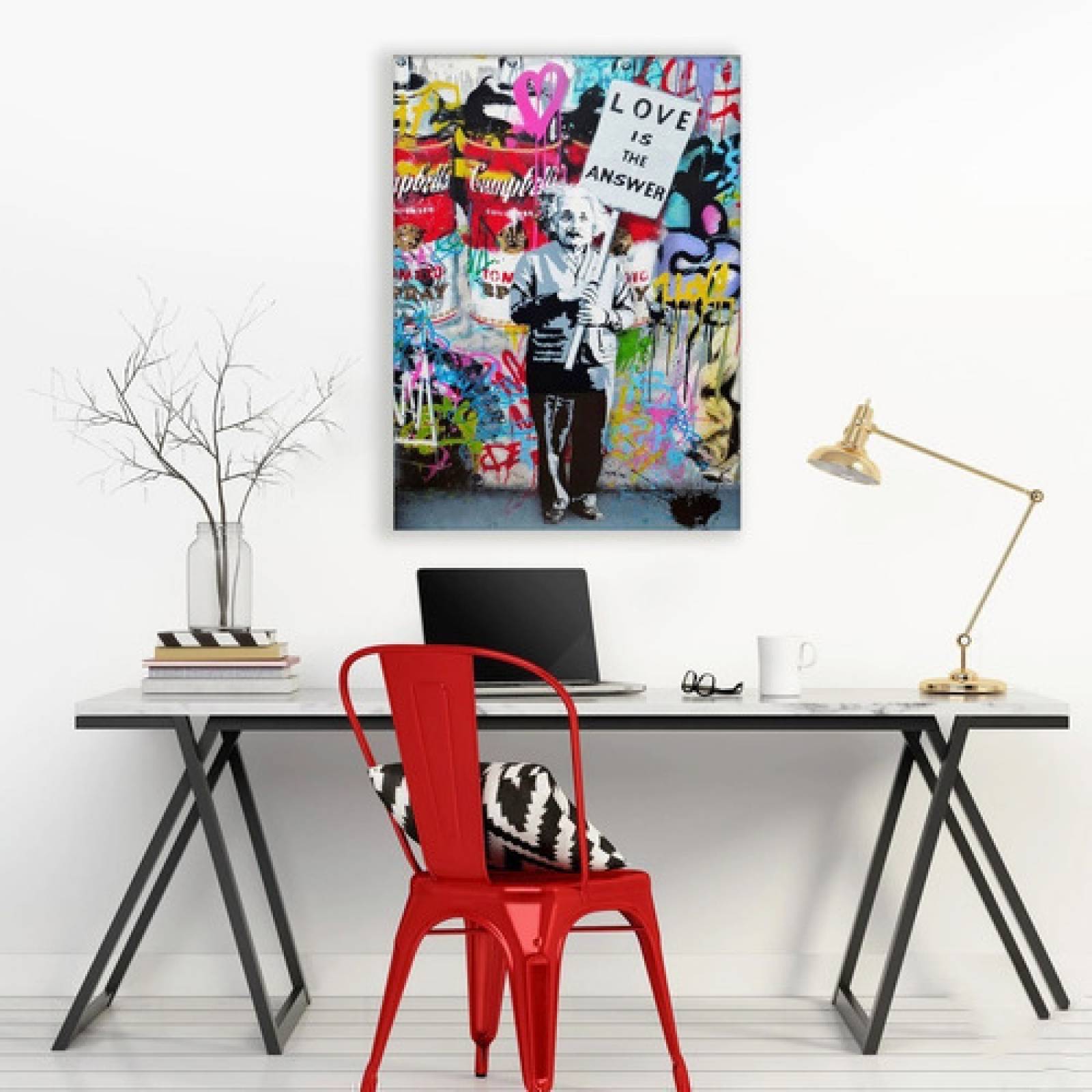 Cuadro Arte Moderno Graffiti Banksy Love Is The Answer Canvas Arte Callejera