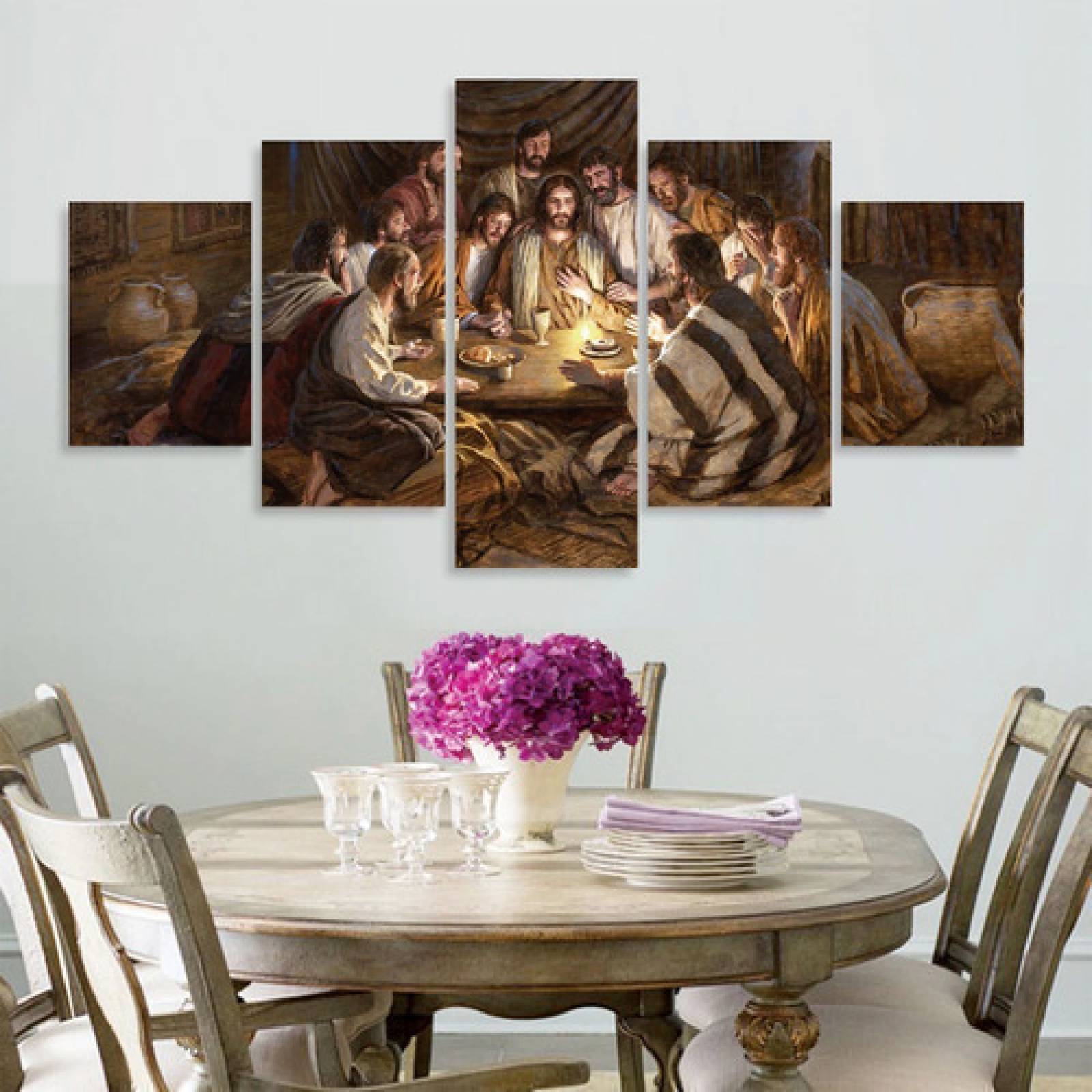 Cuadros Ultima Cena Set 5 Cuadros Para Comedor, Cocina