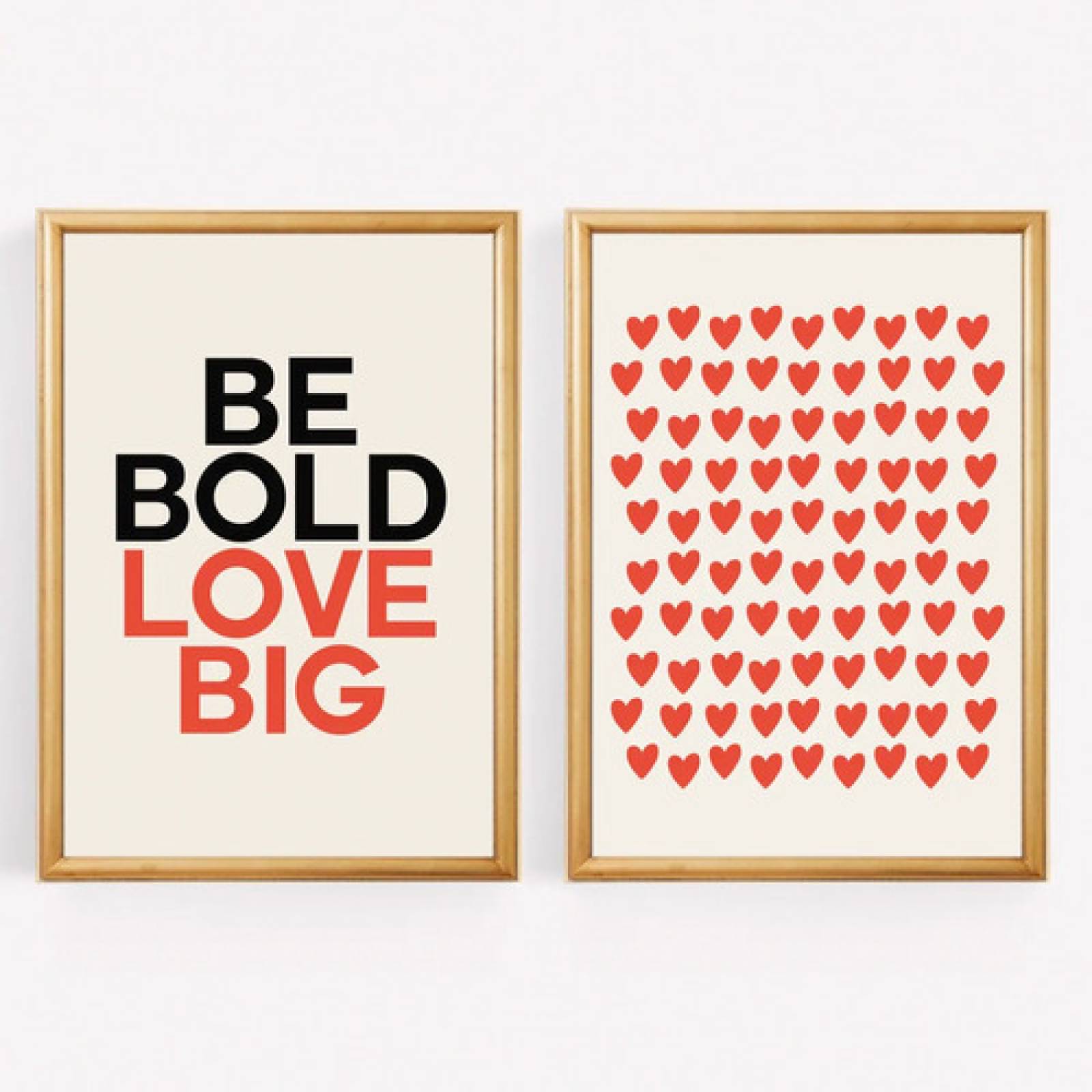 Set 2 Cuadros San Valentin Amor Love Amistad Marco Madera