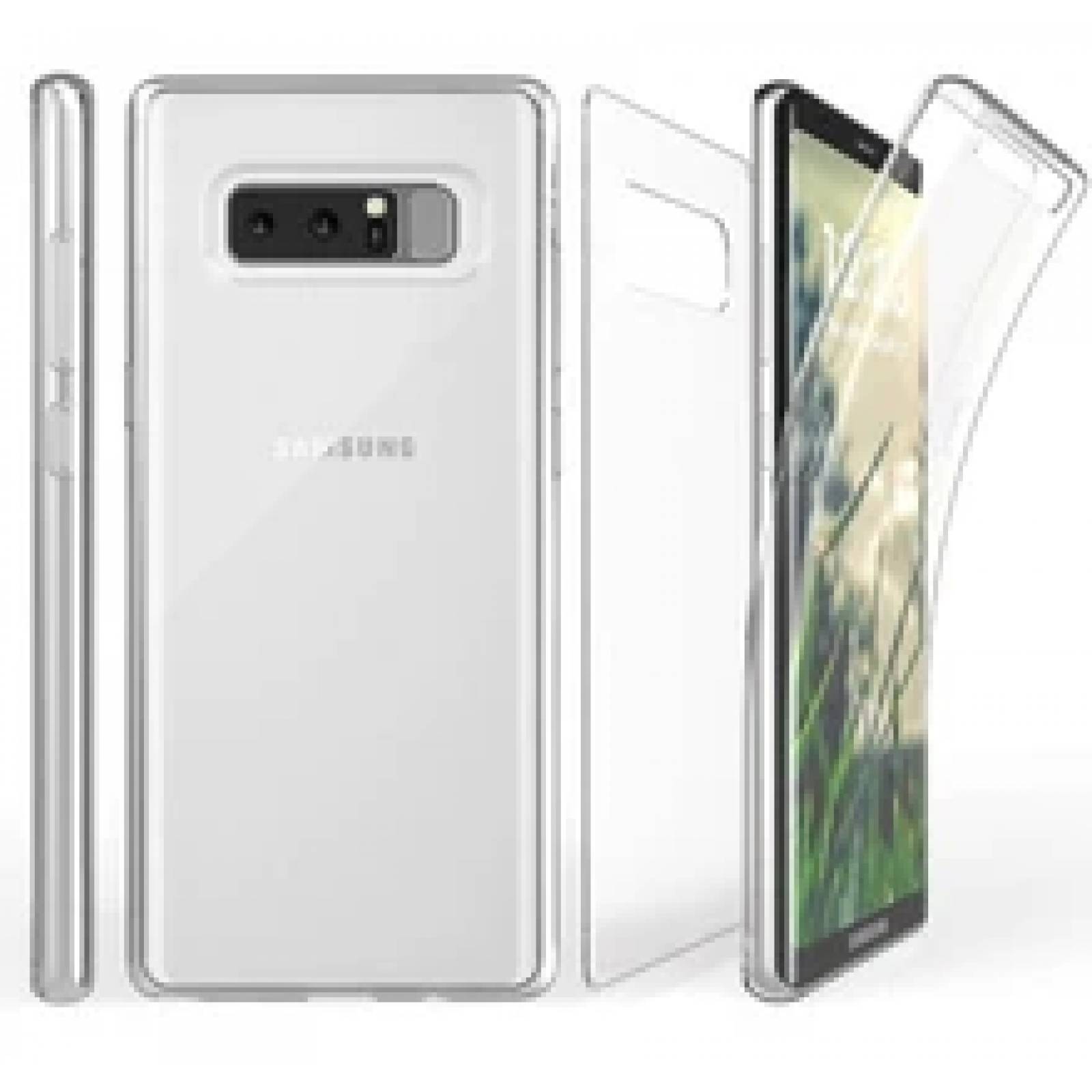 Funda Silicon 360 BLANK Transparente Para Samsung Note 8