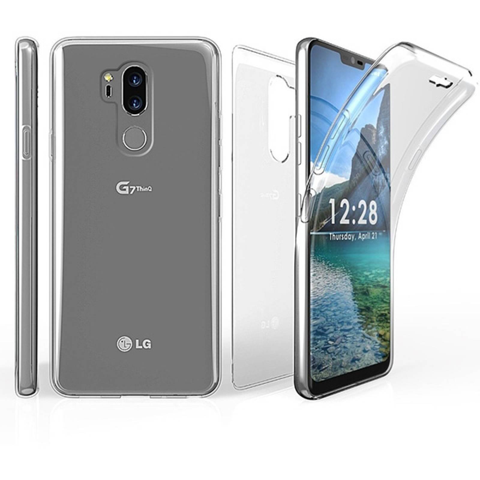 Funda de silicon Blanck 360 grados para Lg G7 Transparente