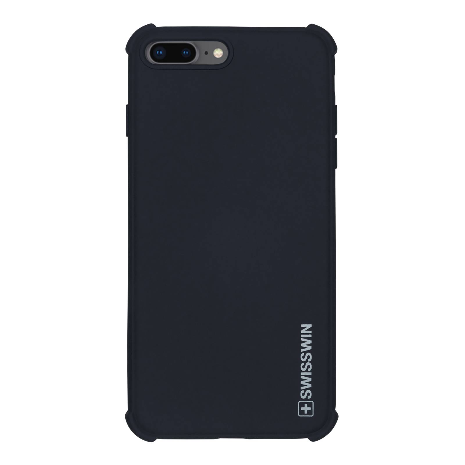 Funda de silicon suave con orillas reforzadas para iPhone 7 Plus | 8 plus Negro