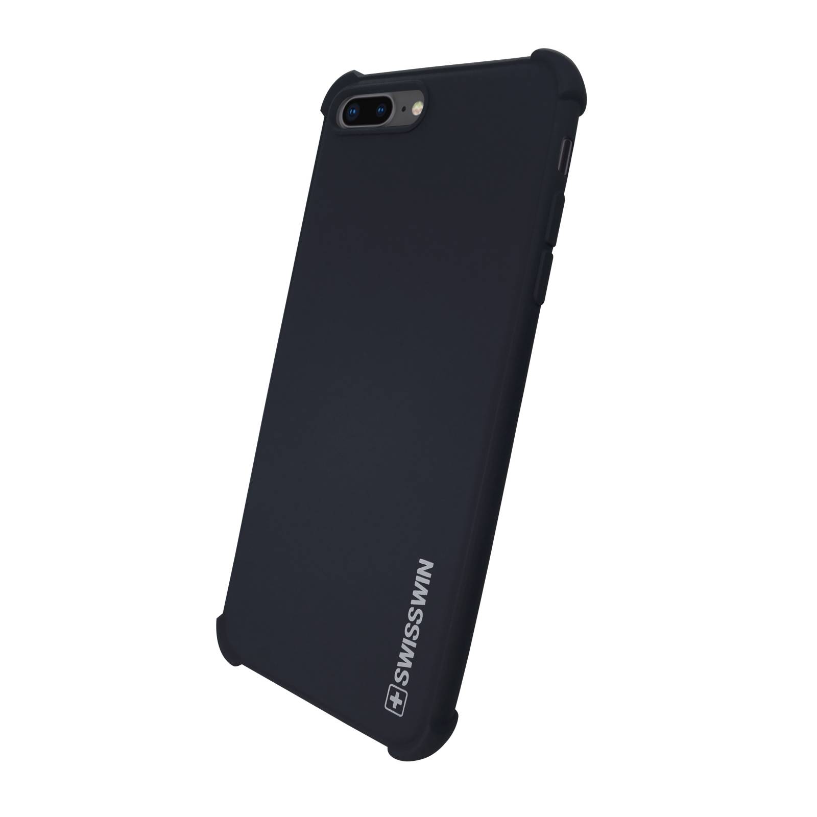 Funda de silicon suave con orillas reforzadas para iPhone 7 Plus | 8 plus Negro