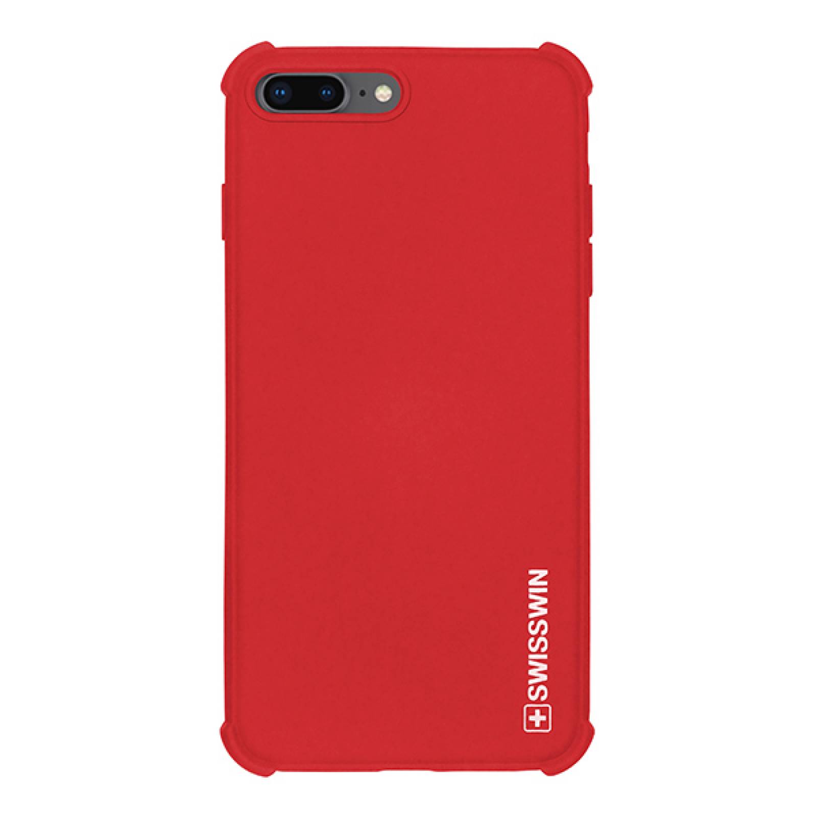 Funda de silicon suave con orillas reforzadas para iPhone 7 Plus | 8 Plus Rojo