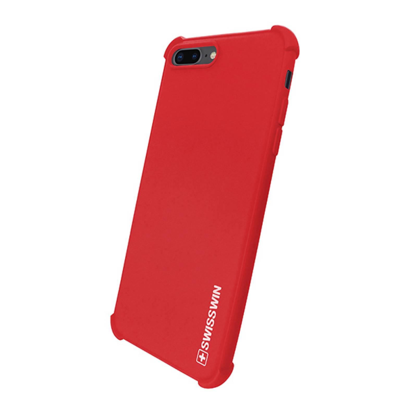 Funda de silicon suave con orillas reforzadas para iPhone 7 Plus | 8 Plus Rojo